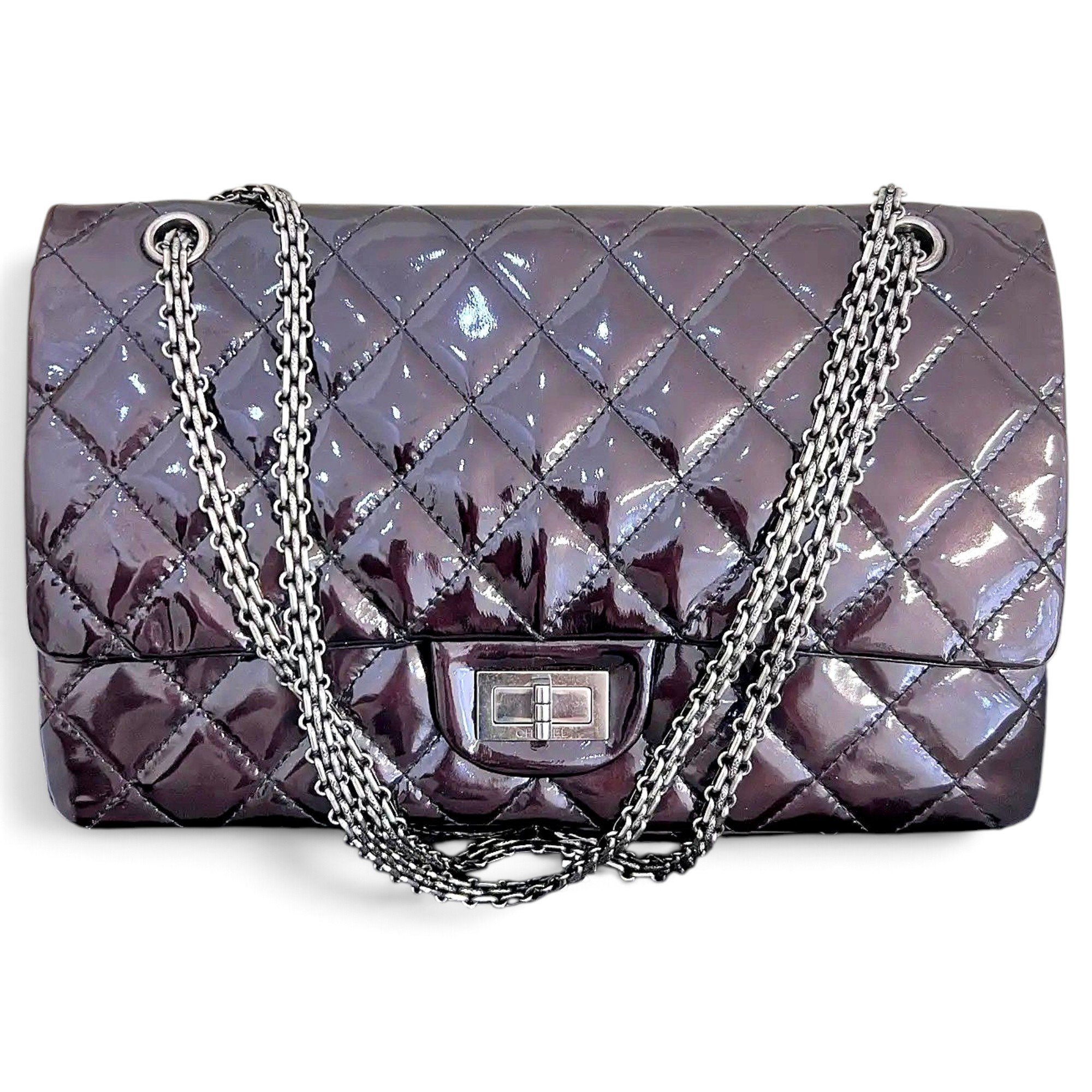 2.55 patent leather handbag