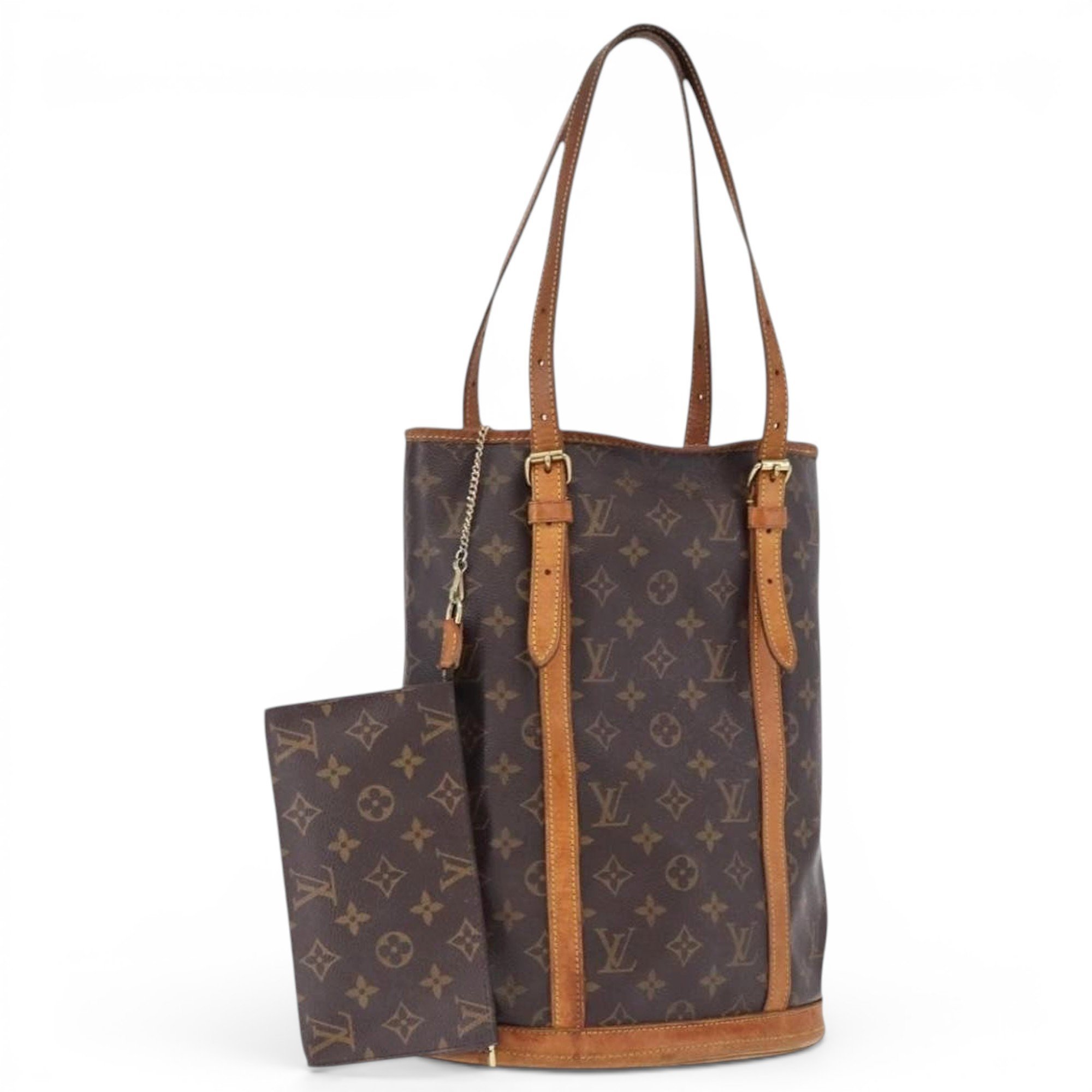 Bucket leather handbag
