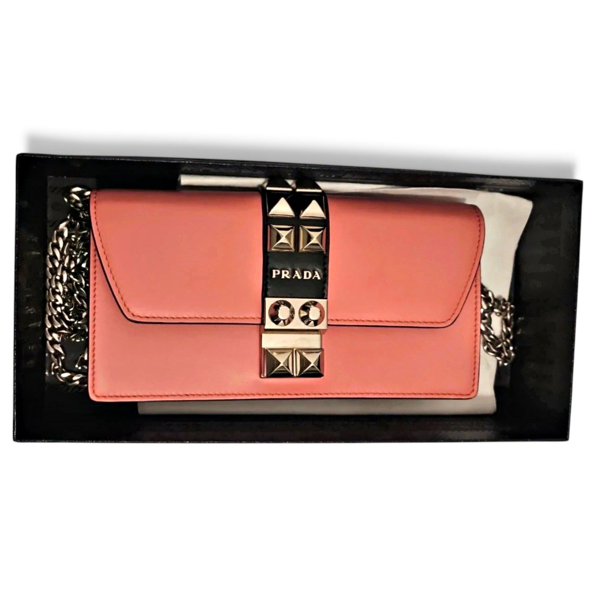 Elektra leather clutch bag