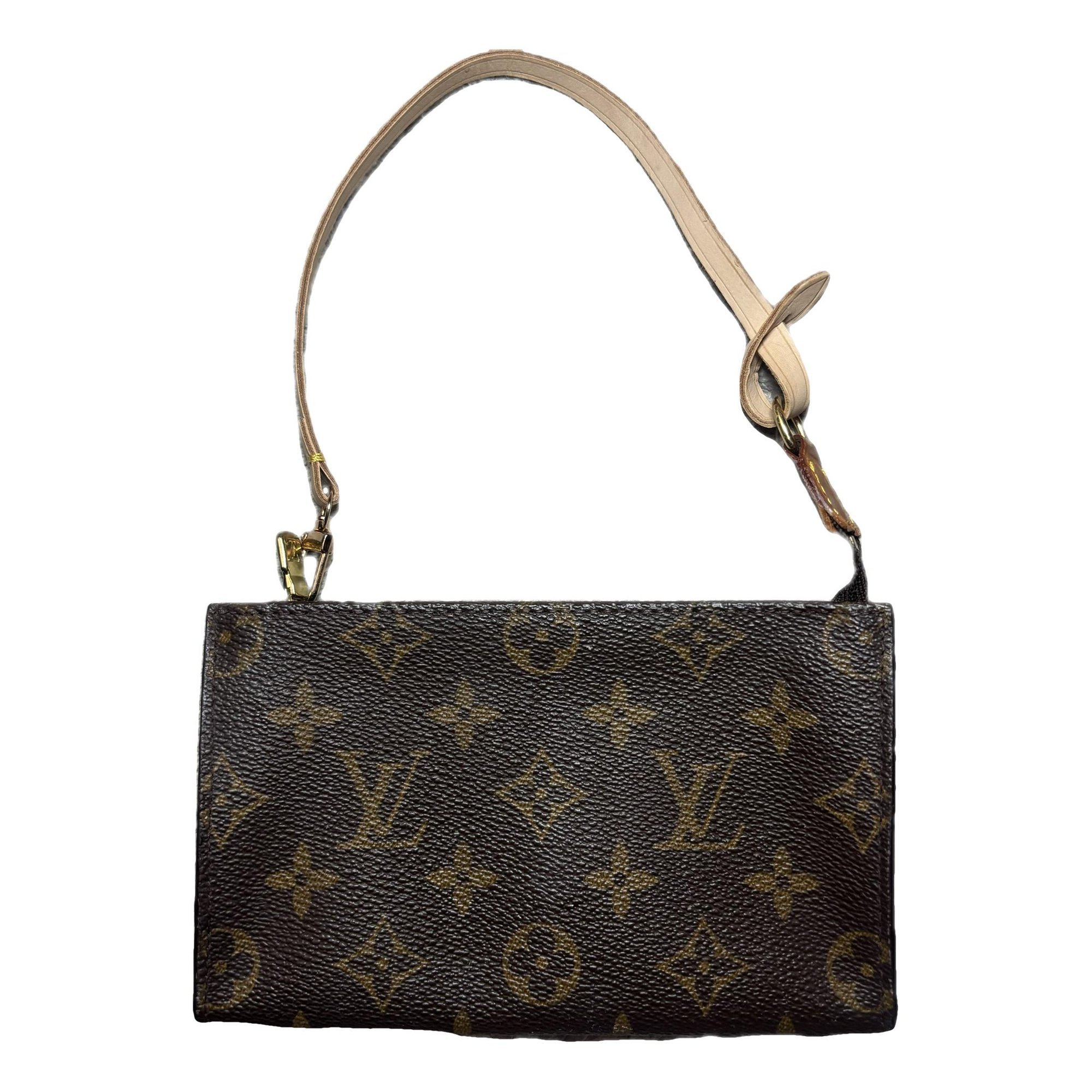 Leather clutch bag