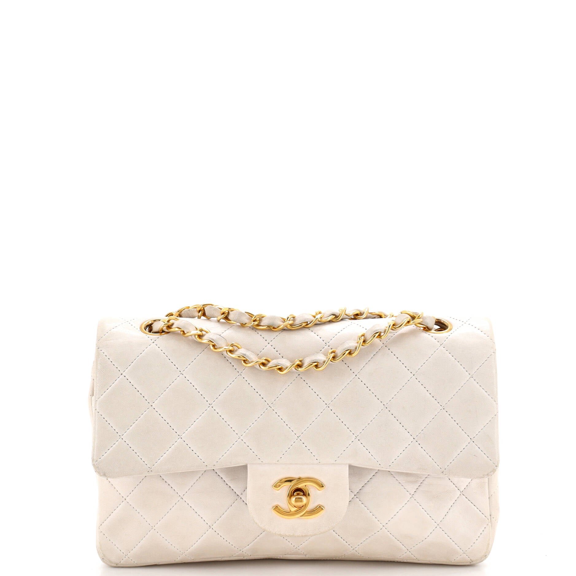 Vintage Classic Double Flap Bag Quilted Lambskin Small