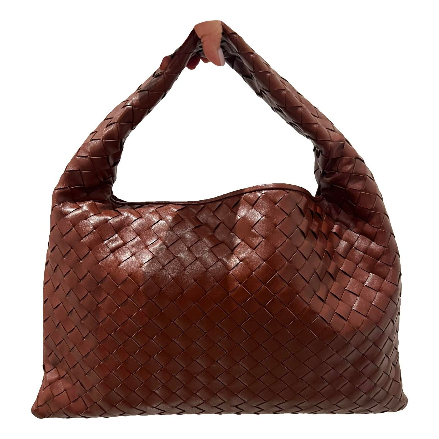 Leather clutch bag