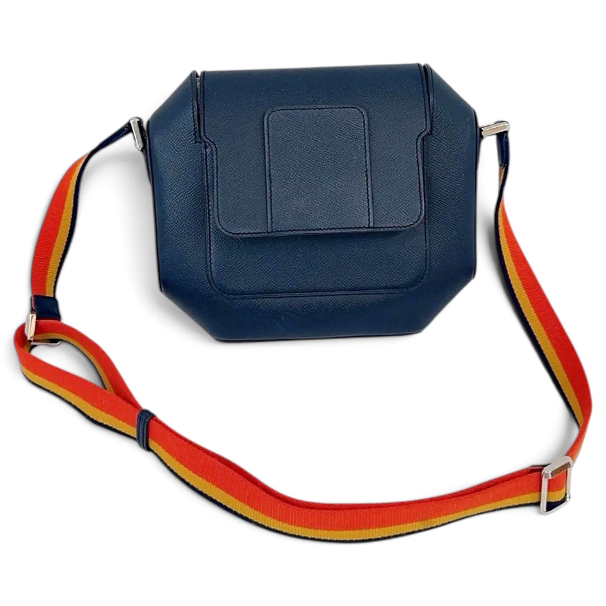 Octogone leather crossbody bag