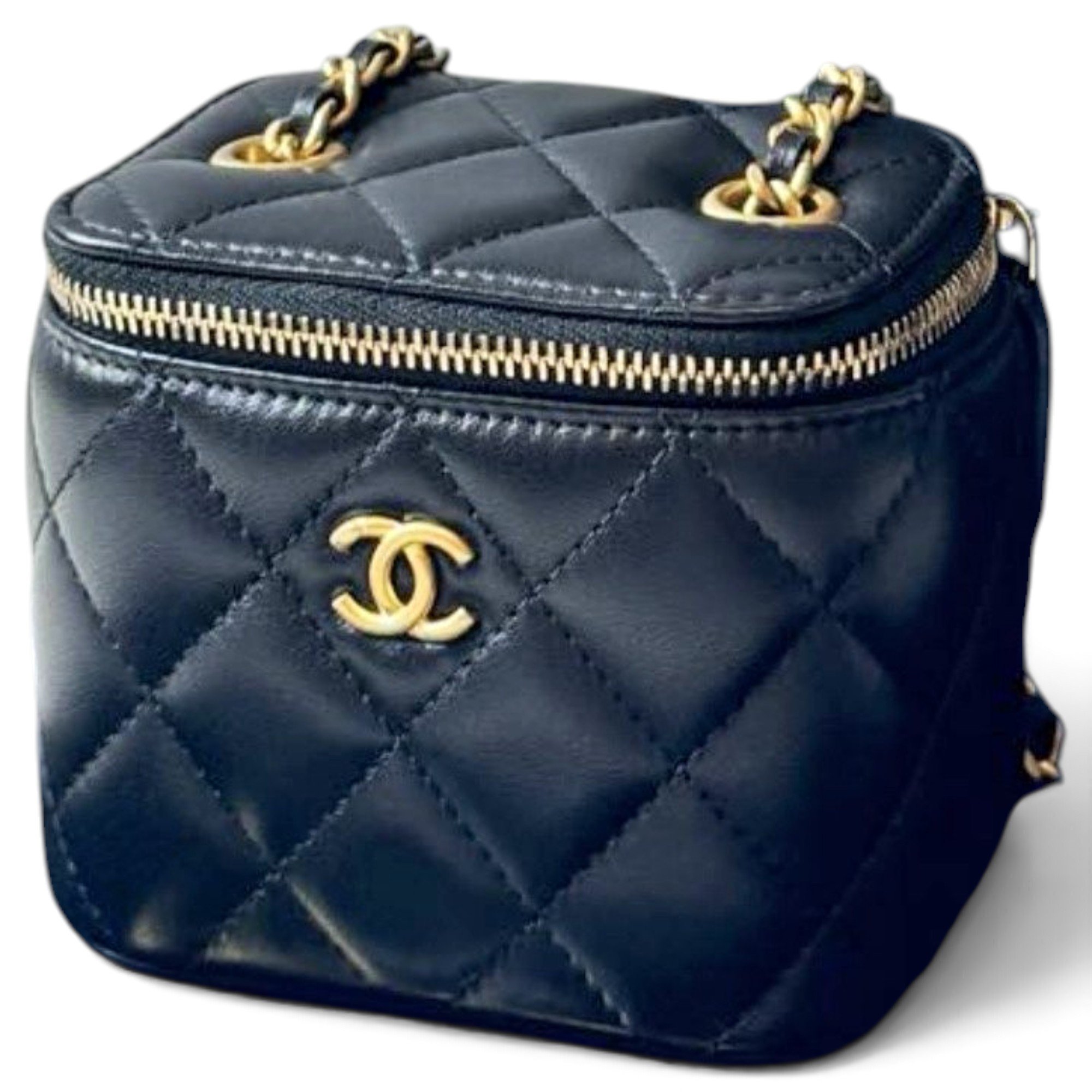 Vanity leather handbag