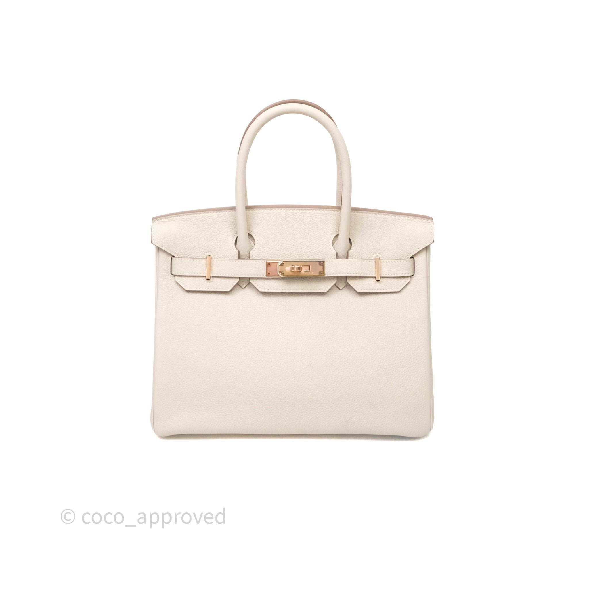 Hermès Birkin 30 Craie 10 Togo Rose Gold Hardware