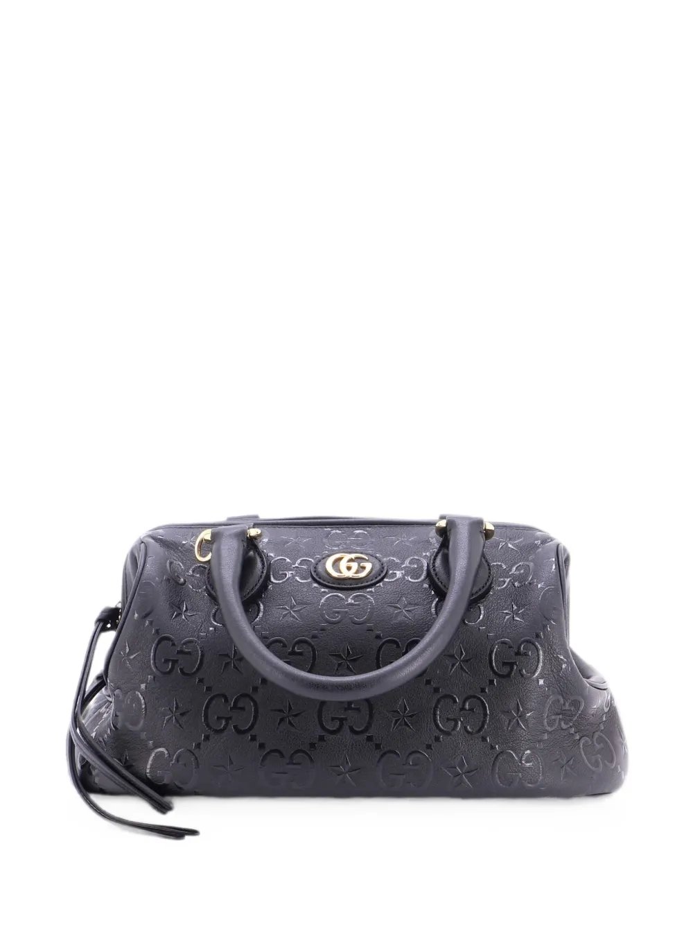 Star GG Embossed Leather Small shoulder bag
