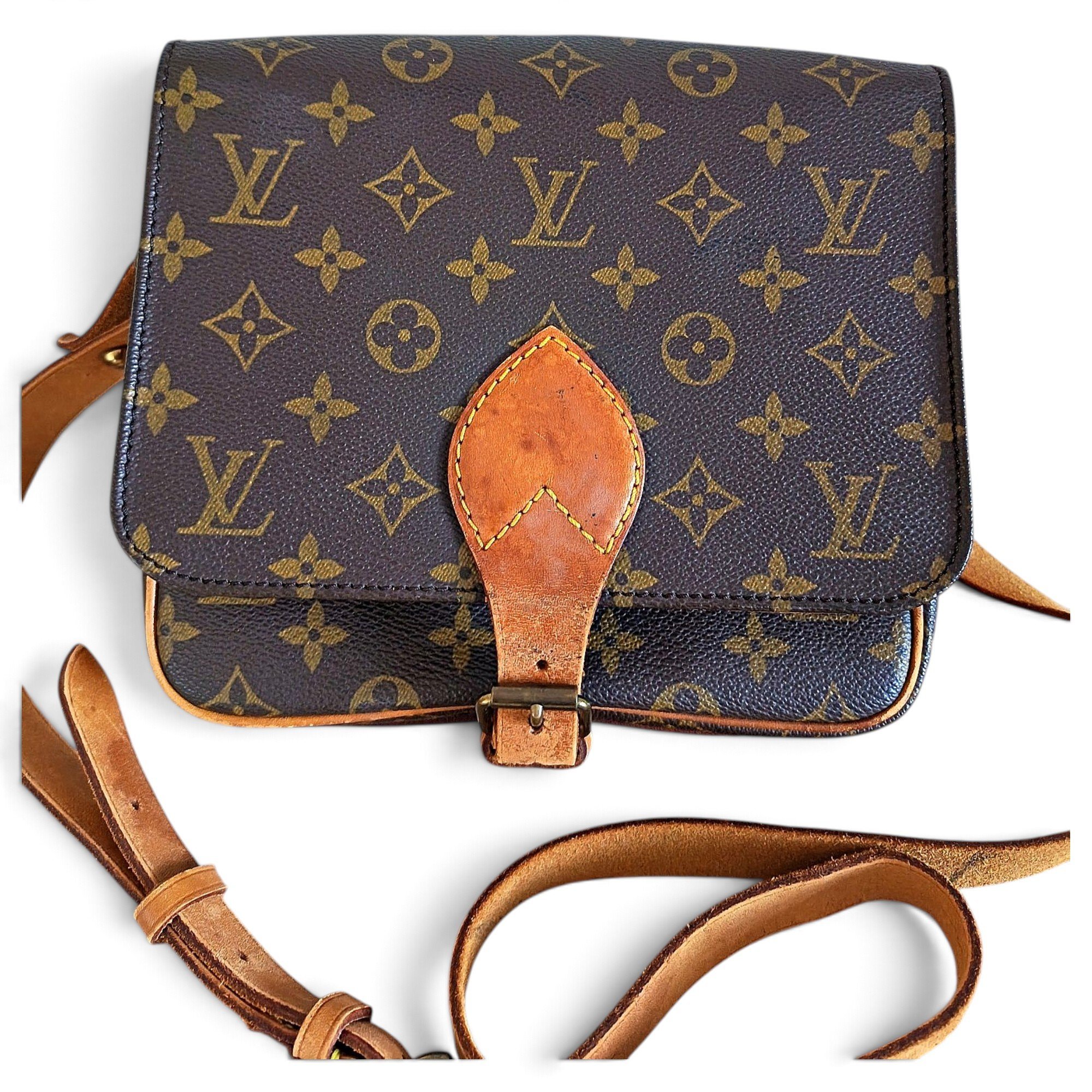 Cartouchière leather crossbody bag