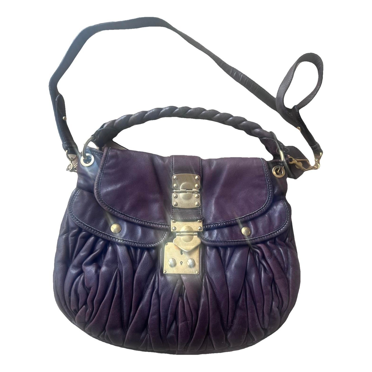 Coffer leather handbag
