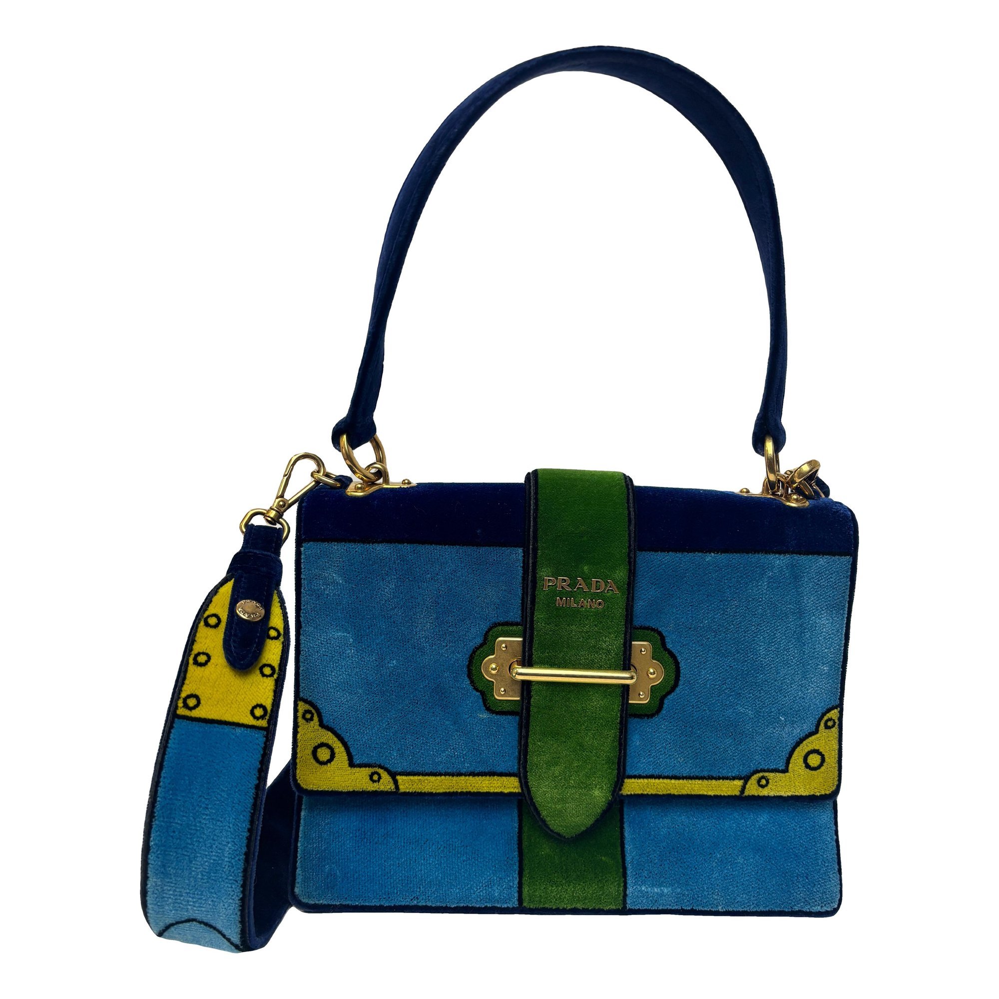 Cahier velvet handbag