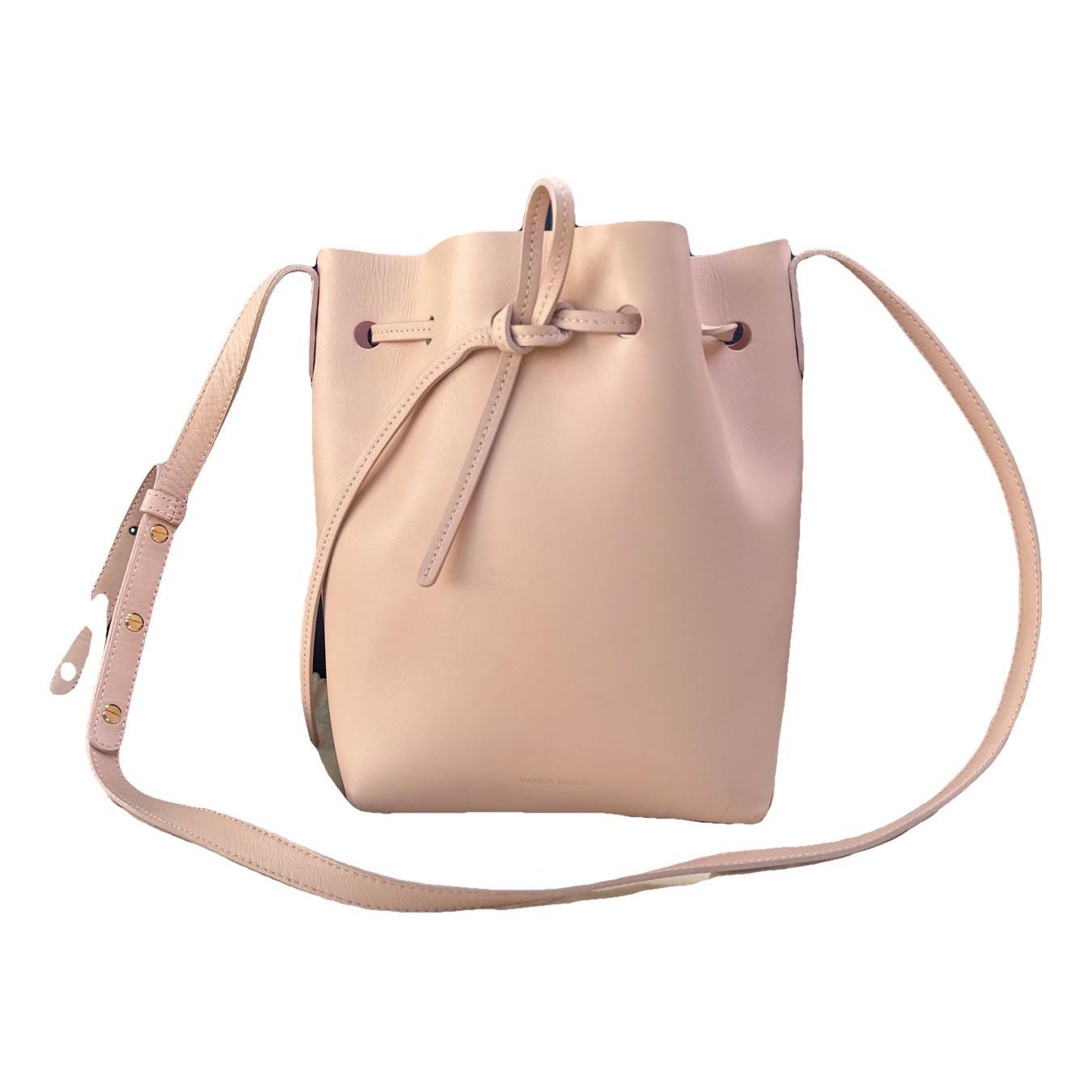 Bucket leather handbag