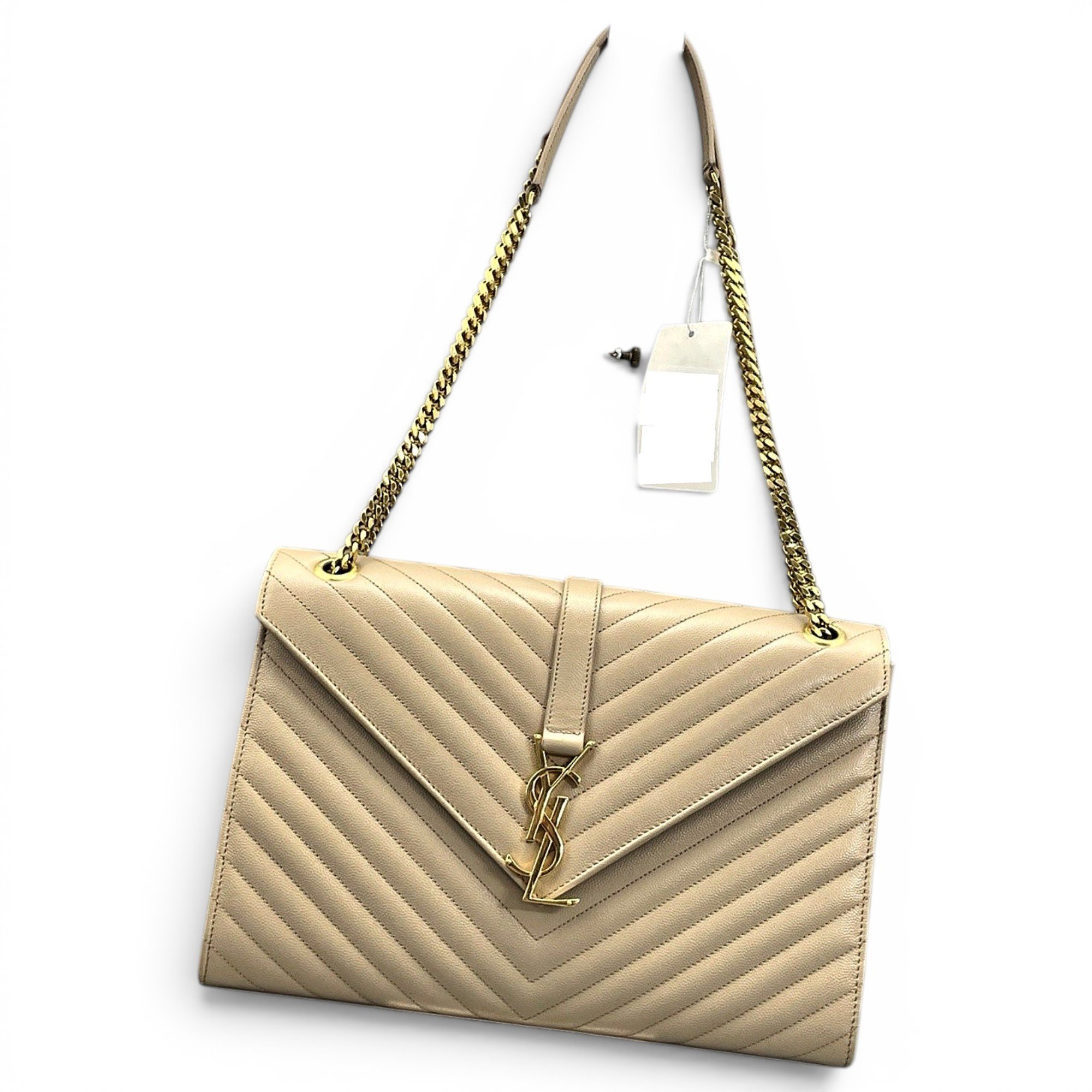 Envelope leather handbag