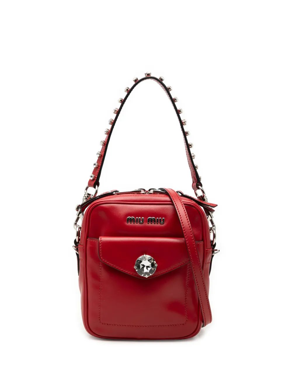 2010-2026 Vitello Soft Crystal Embellished Solitaire Camera Bag satchel