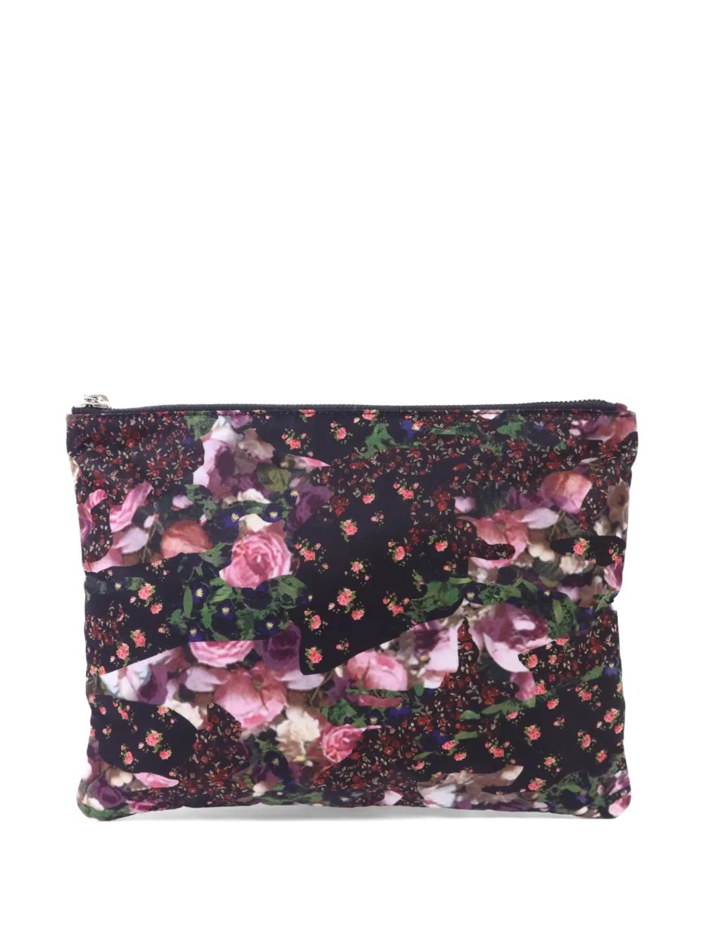 floral-print clutch bag
