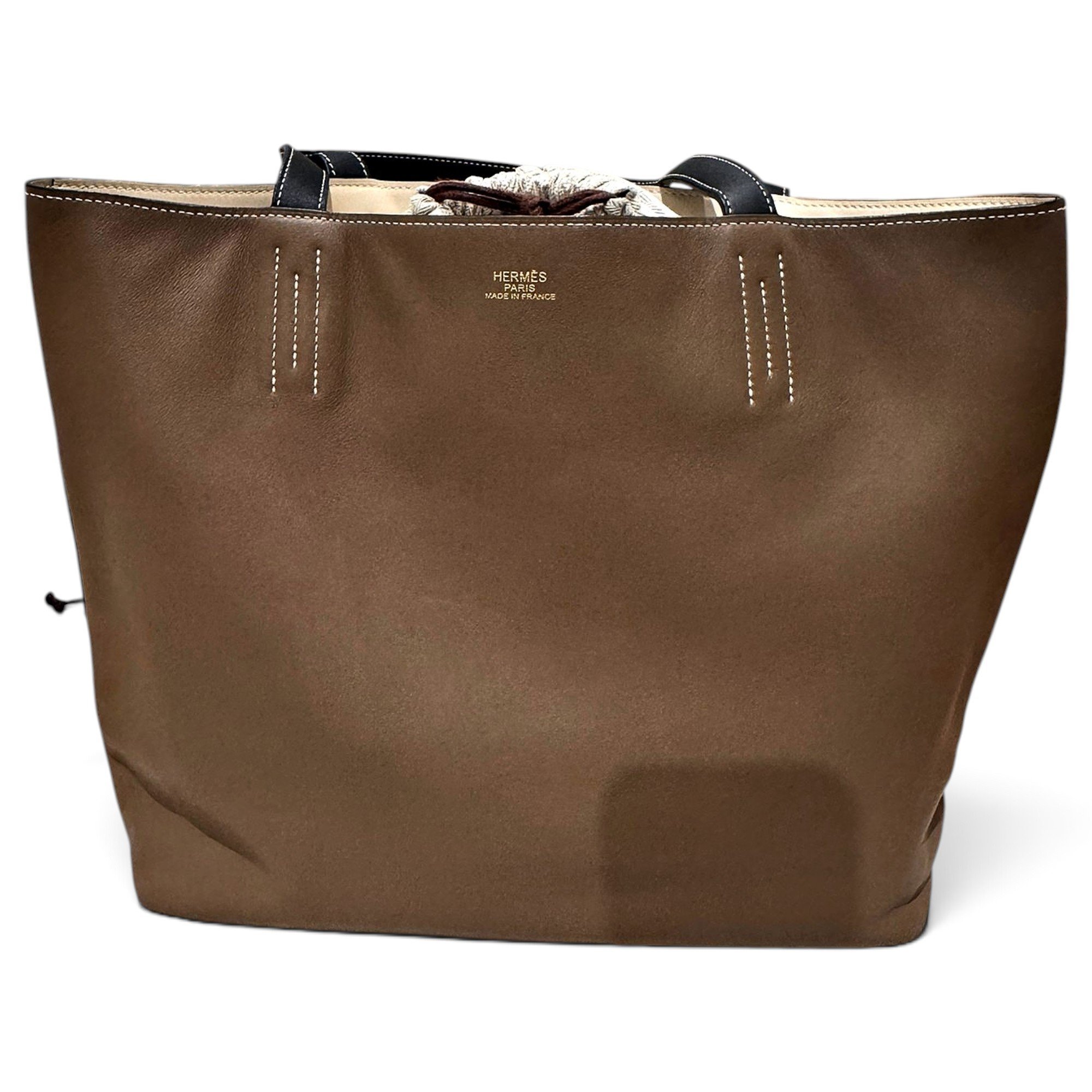 Double sens leather tote