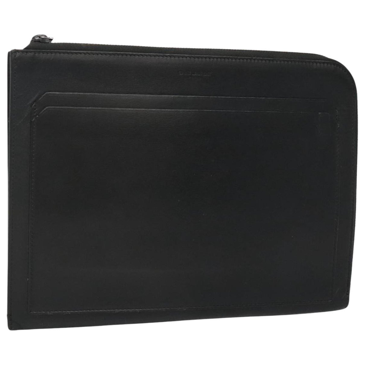 Leather clutch bag