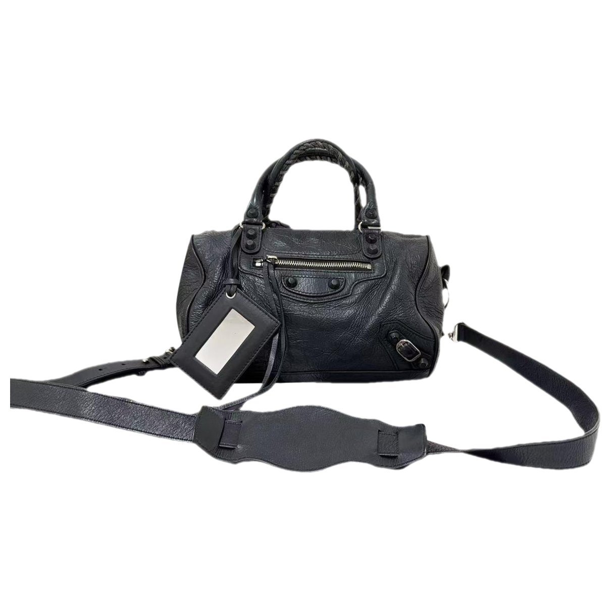 City leather handbag