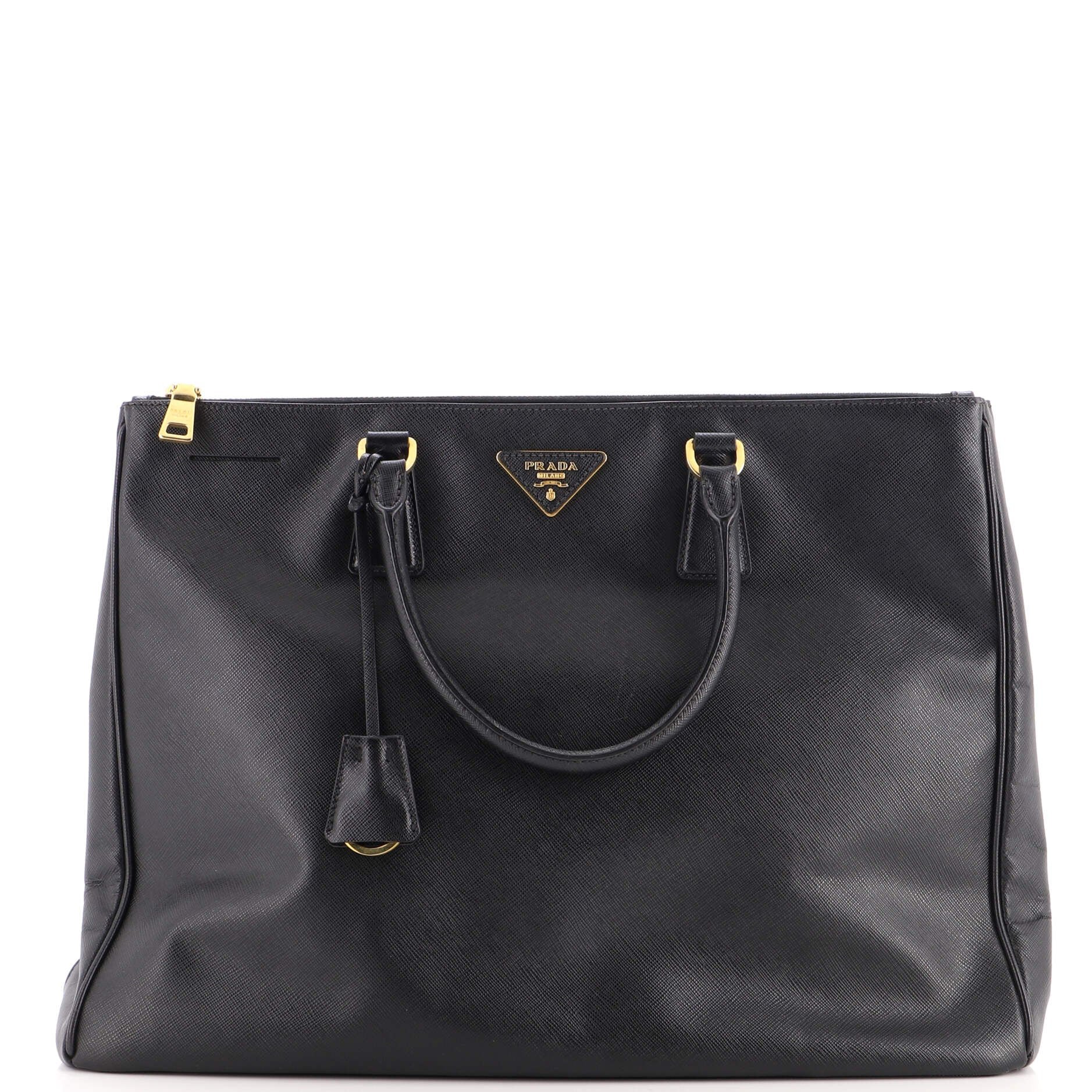 Double Zip Lux Tote Saffiano Leather XL