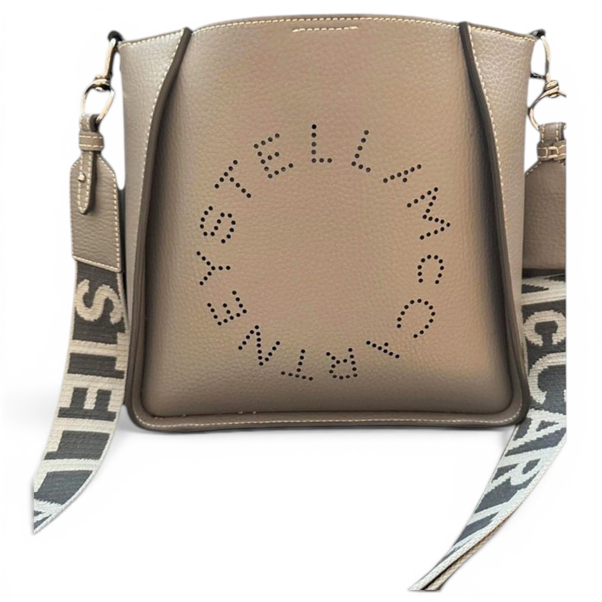 Logo leather handbag