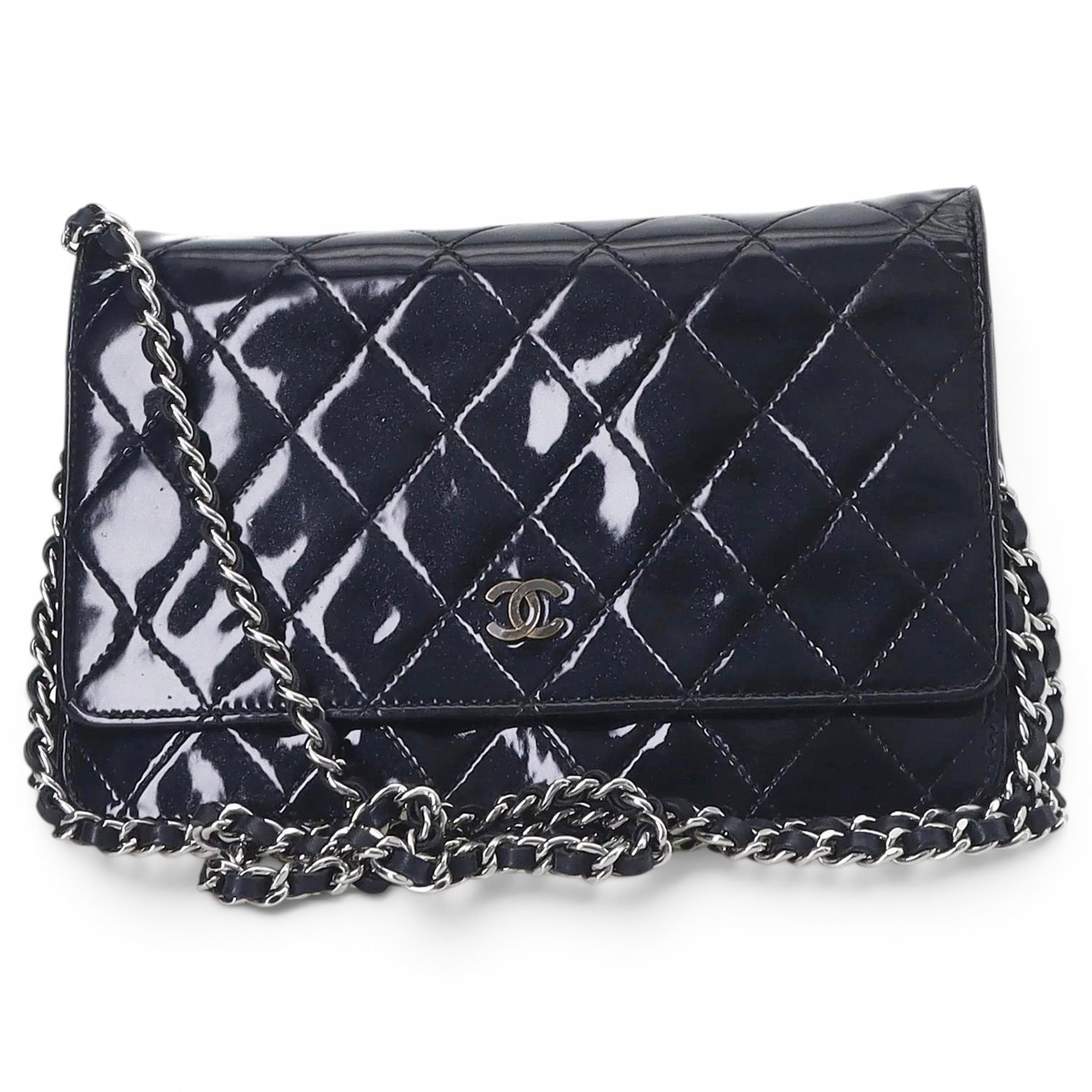 Patent leather handbag