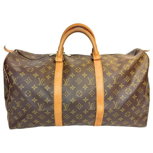 Keepall leather travel bag