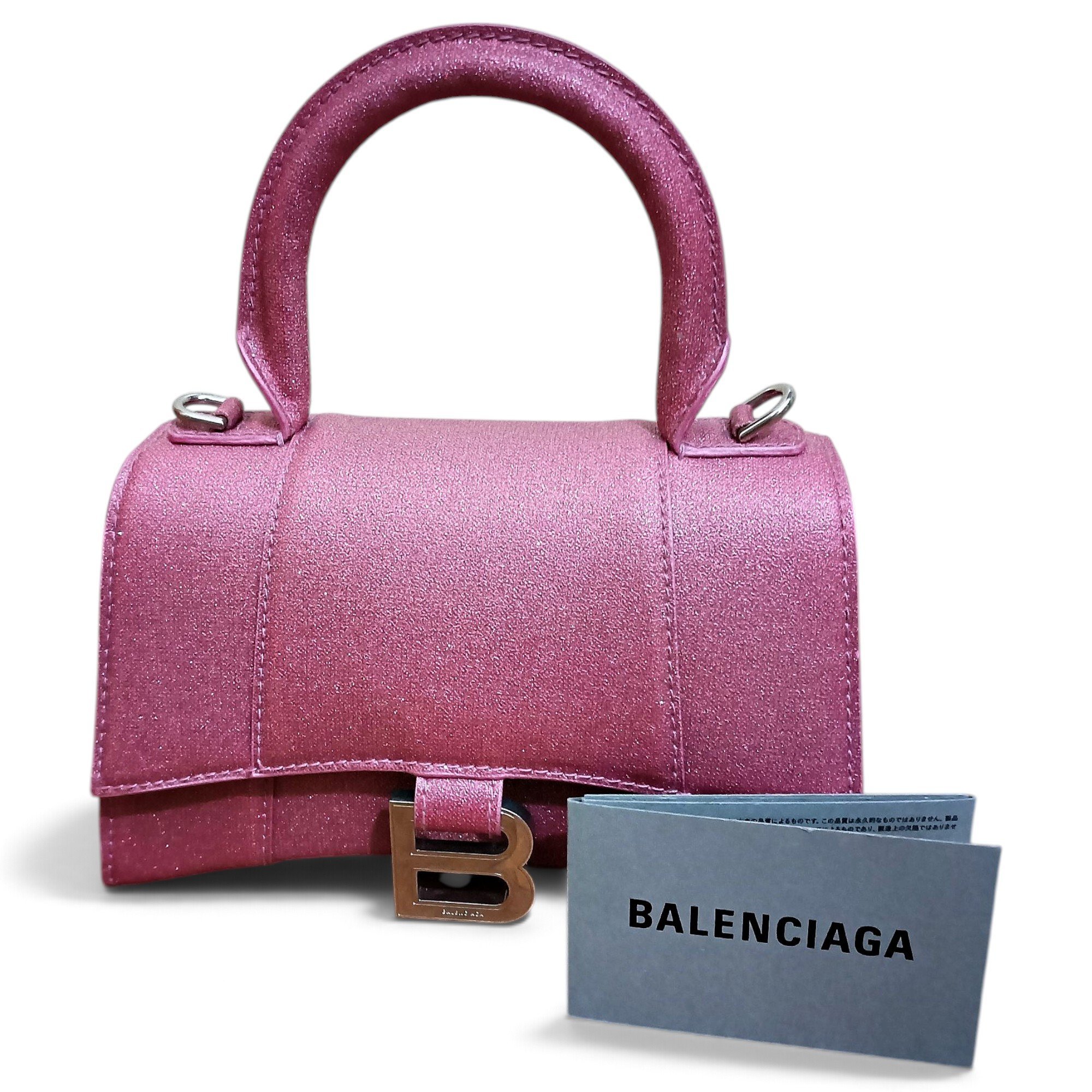 Hourglass leather handbag