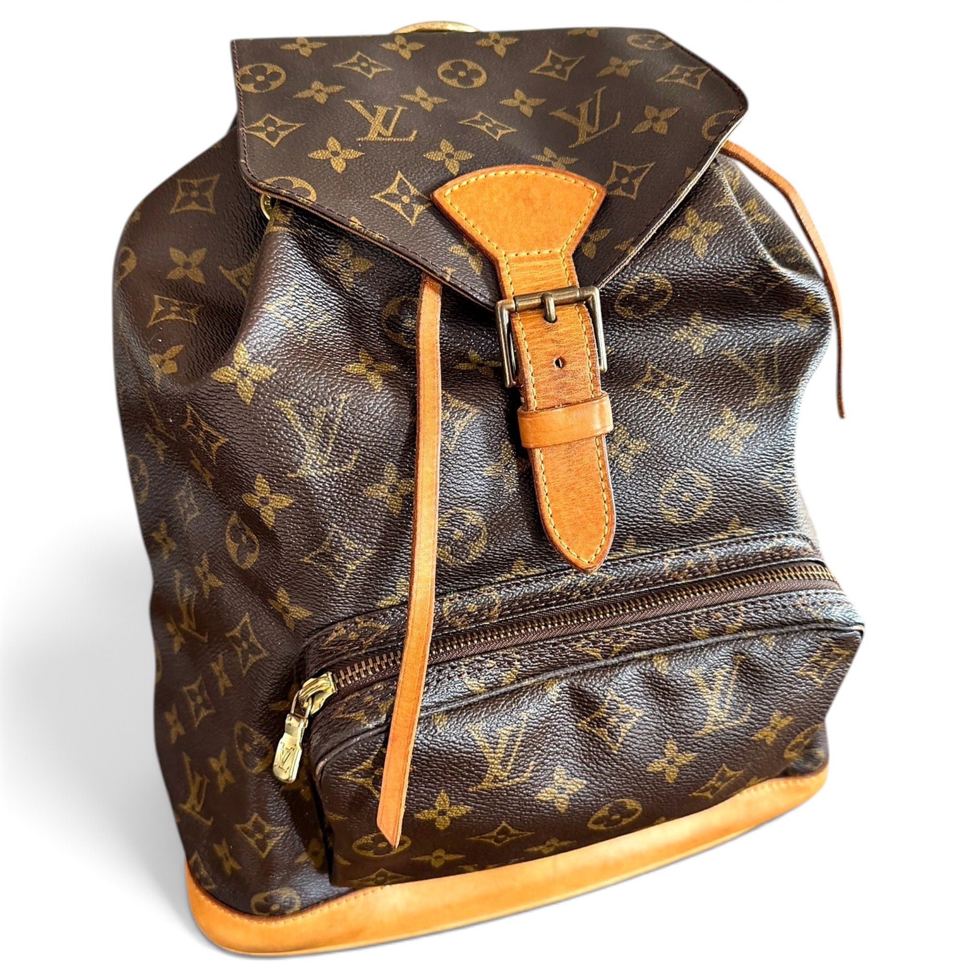 Montsouris Vintage leather backpack