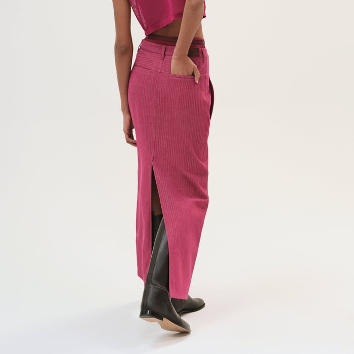 Rose Bougainvillier Long Skirt
