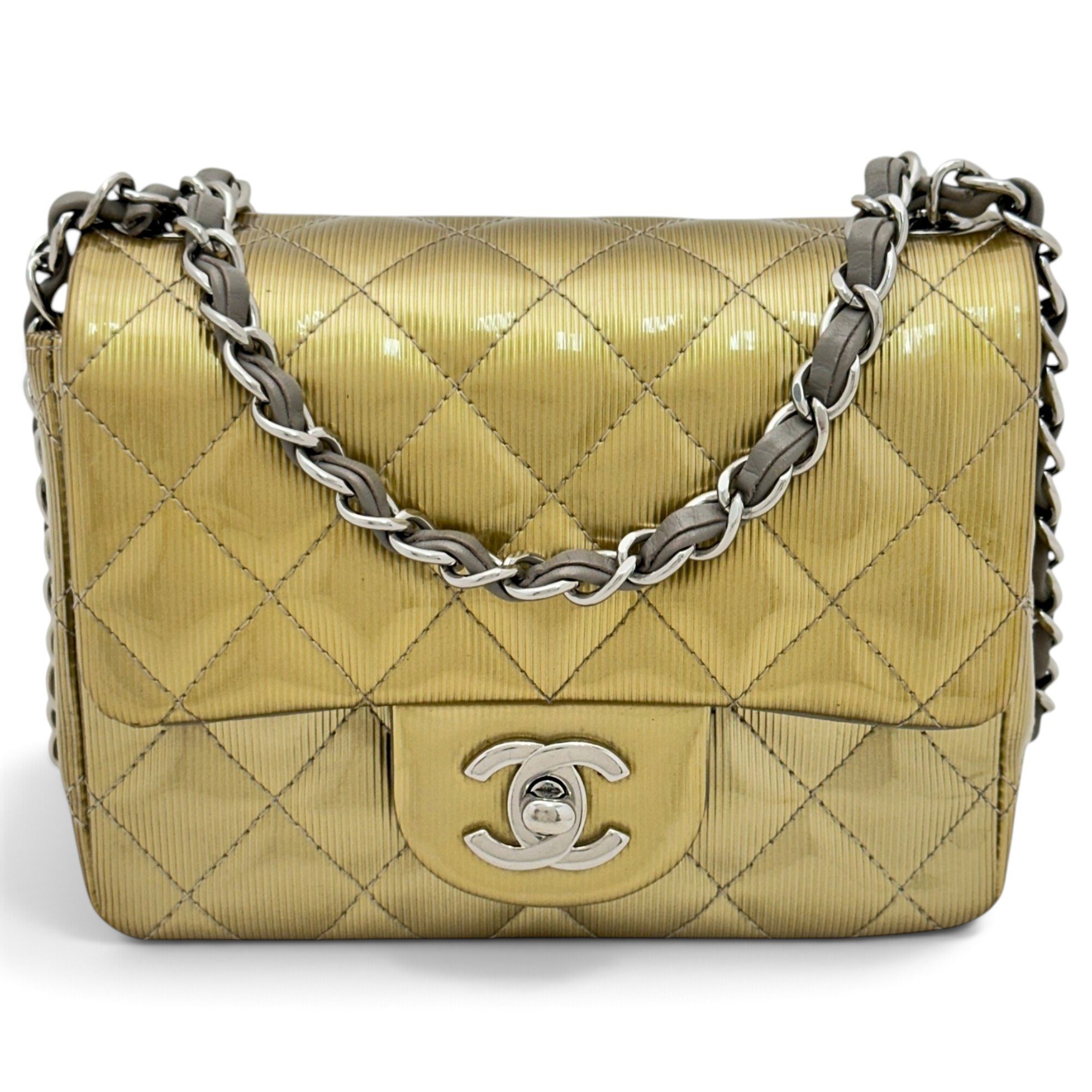 Patent leather handbag