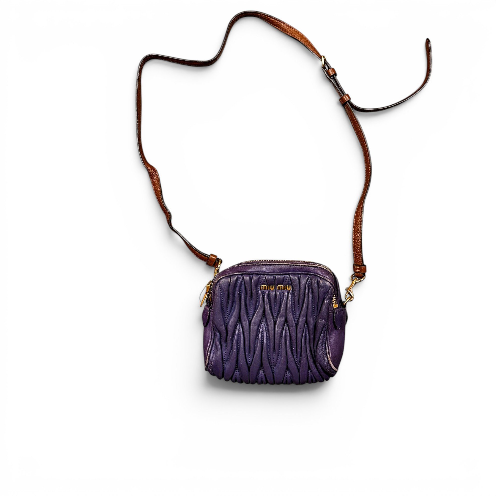 Matelassé leather crossbody bag