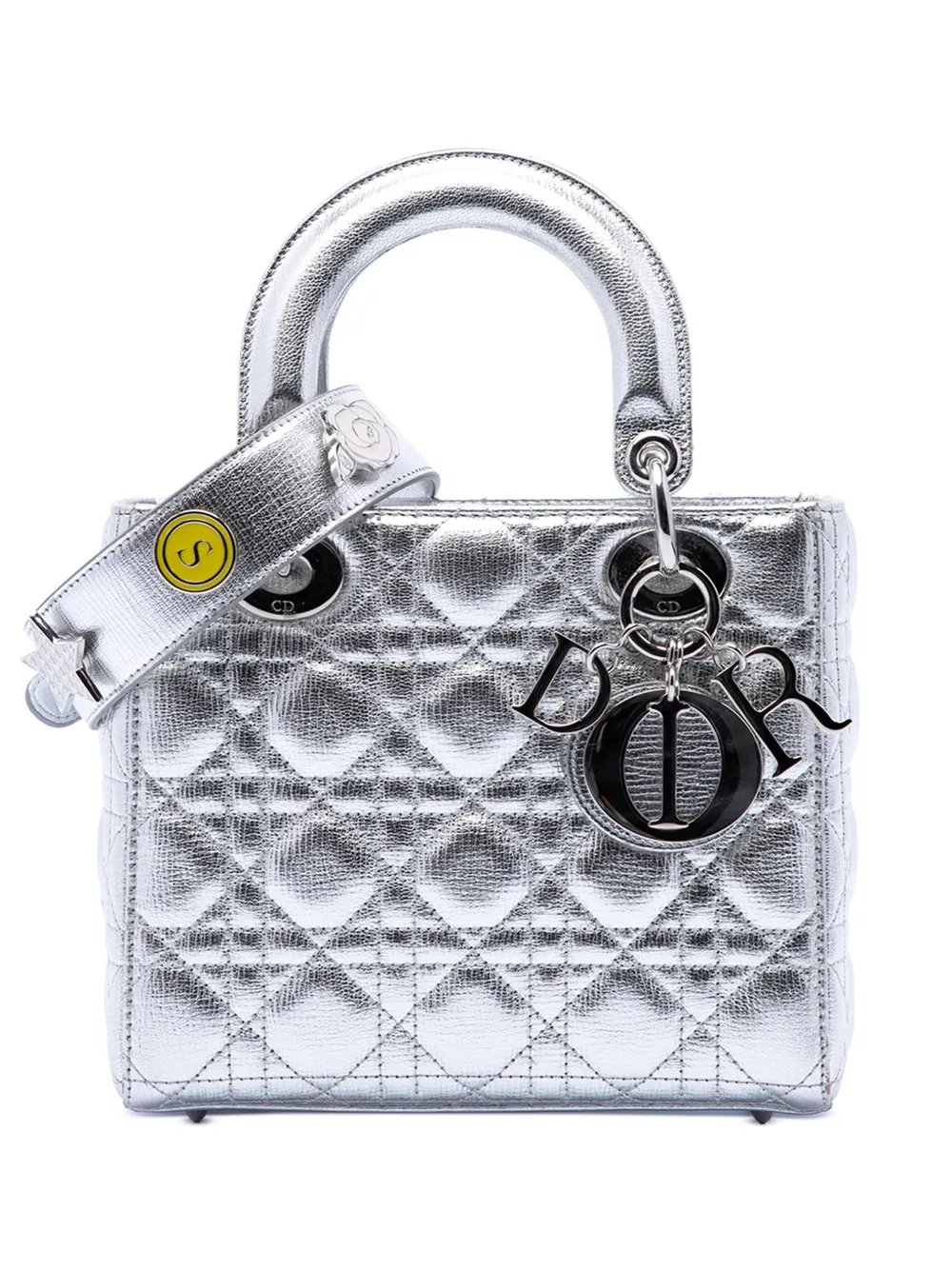 2018 Small Metallic Grained Calfskin Cannage My ABCDior Lady Dior satchel