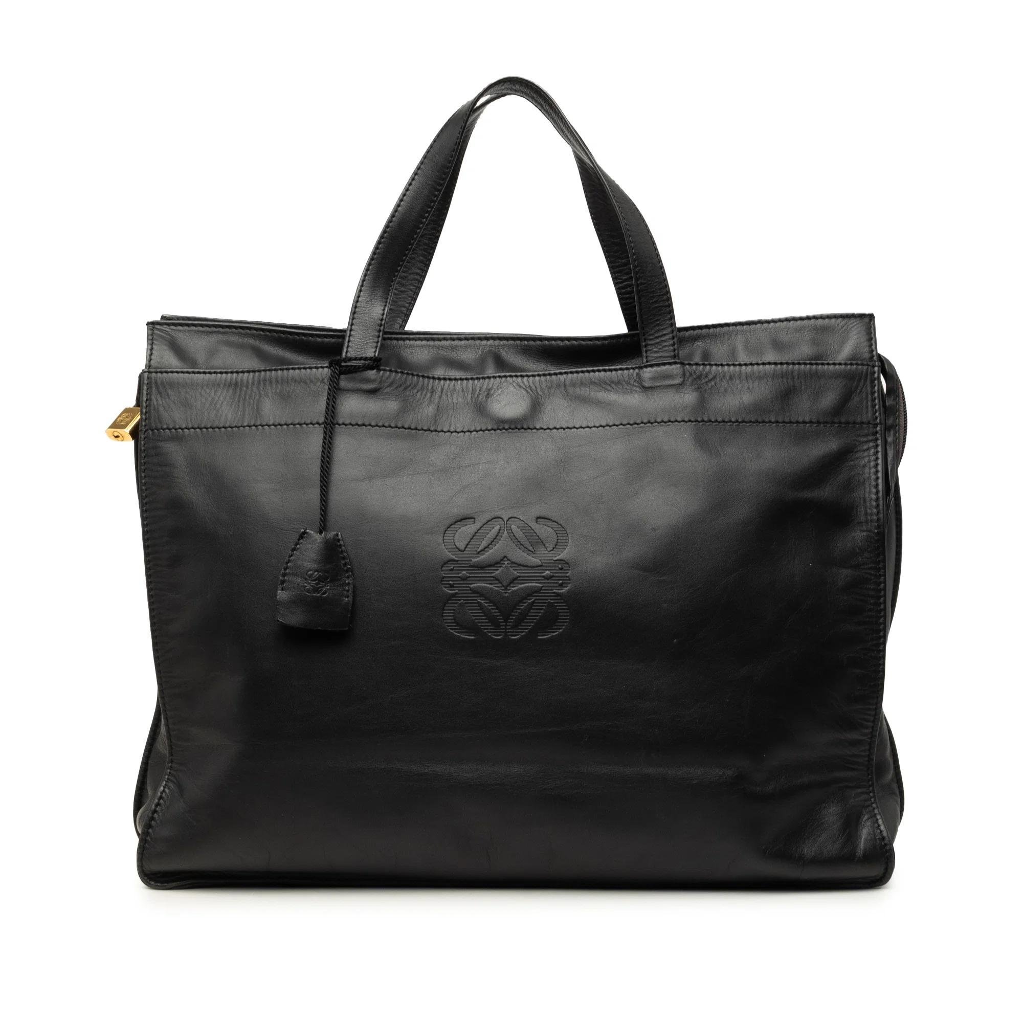 Anagram leather tote