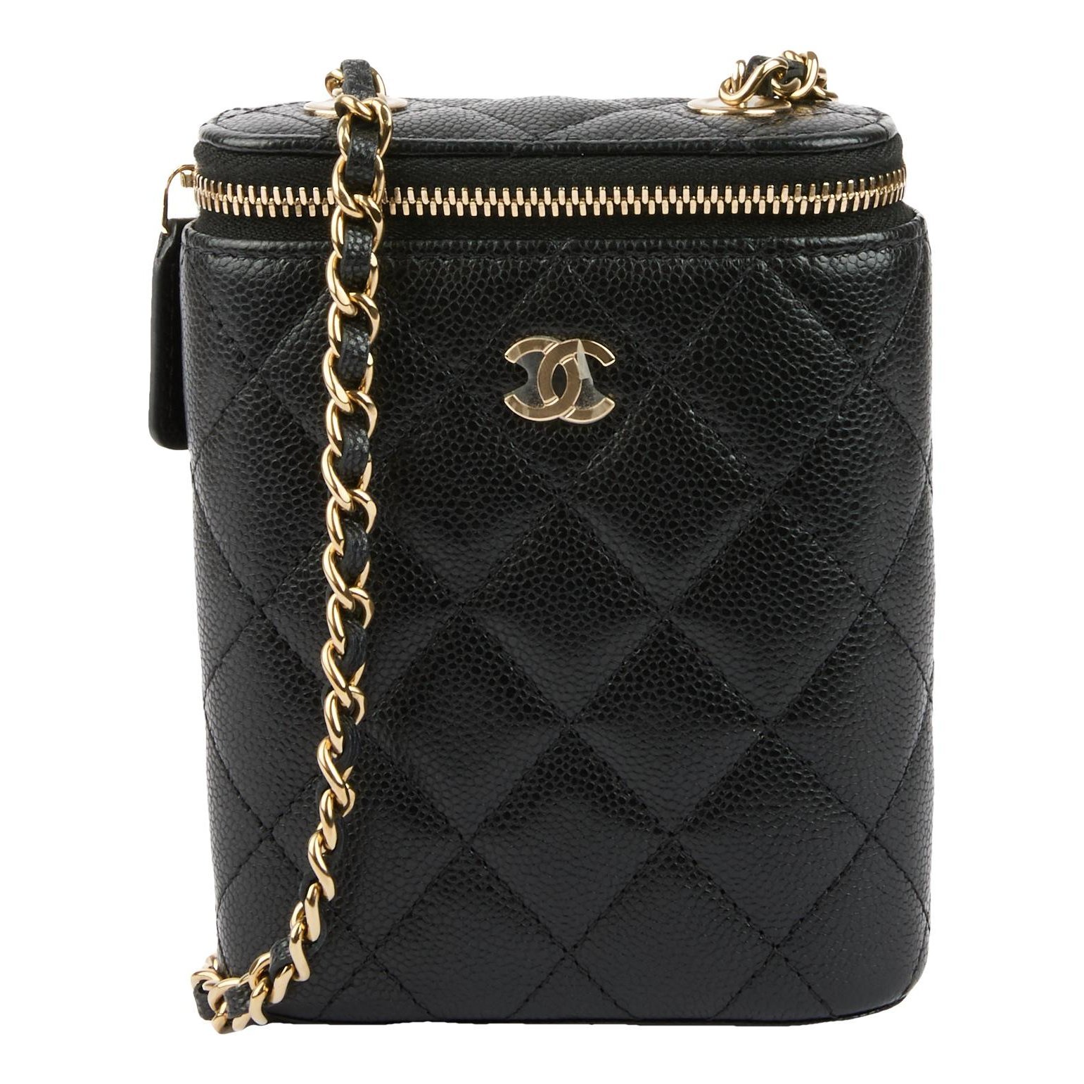 Trendy CC Vanity leather crossbody bag