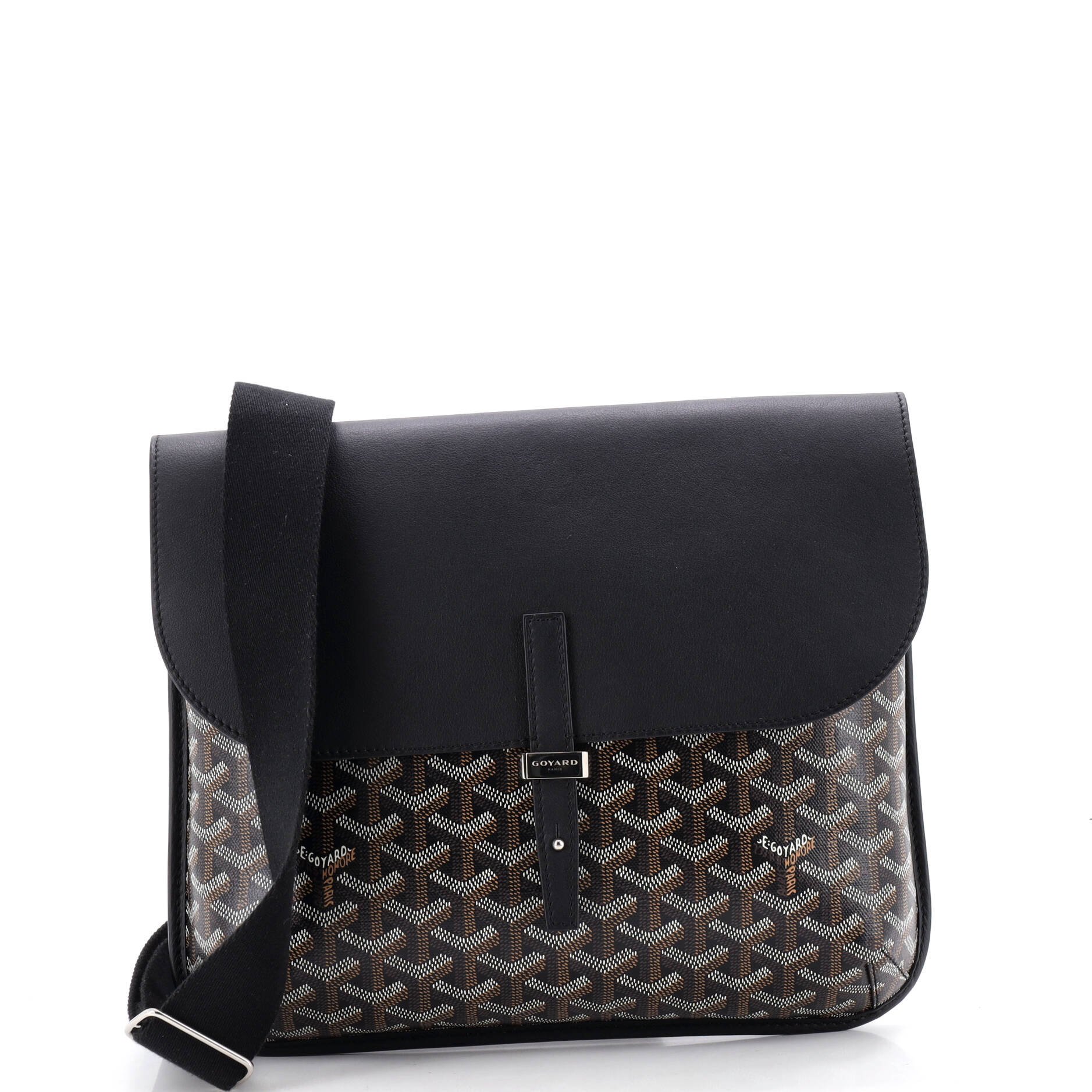 Coursier Messenger Bag Coated Canvas and Leather
