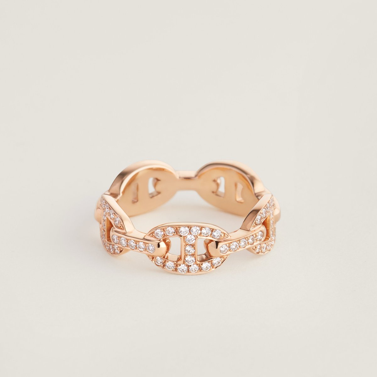 Sans Coloris Chaine D'Ancre Enchainee Ring, Small Model