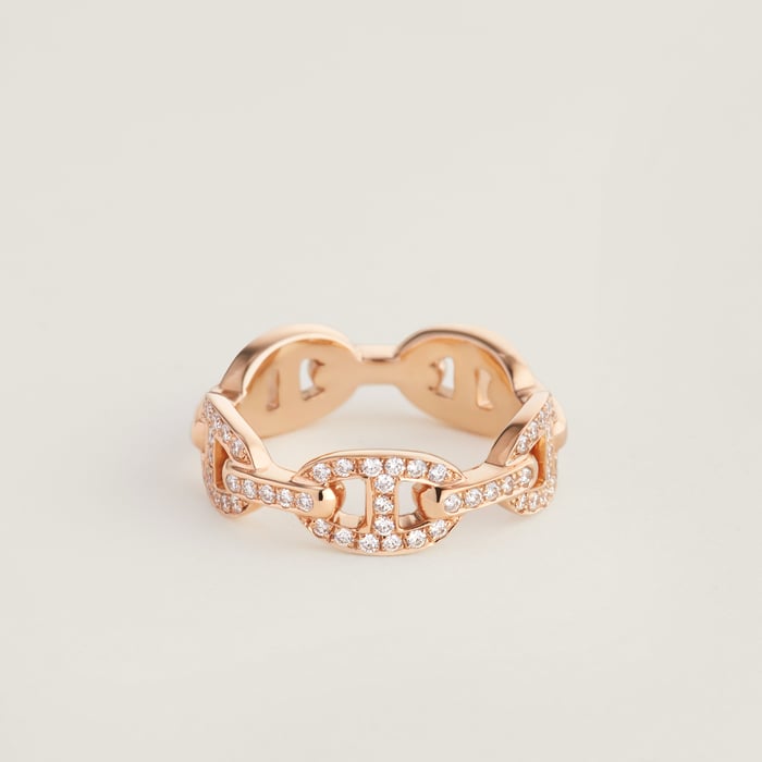 Sans Coloris Chaine d'Ancre Enchainee Ring, Small Model