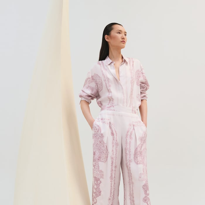 Rose Pâle "Bride De Gala En Fleurs" Shirt
