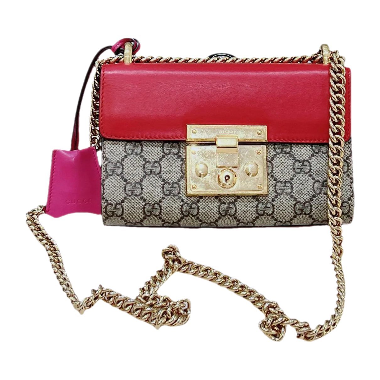Padlock vinyl handbag