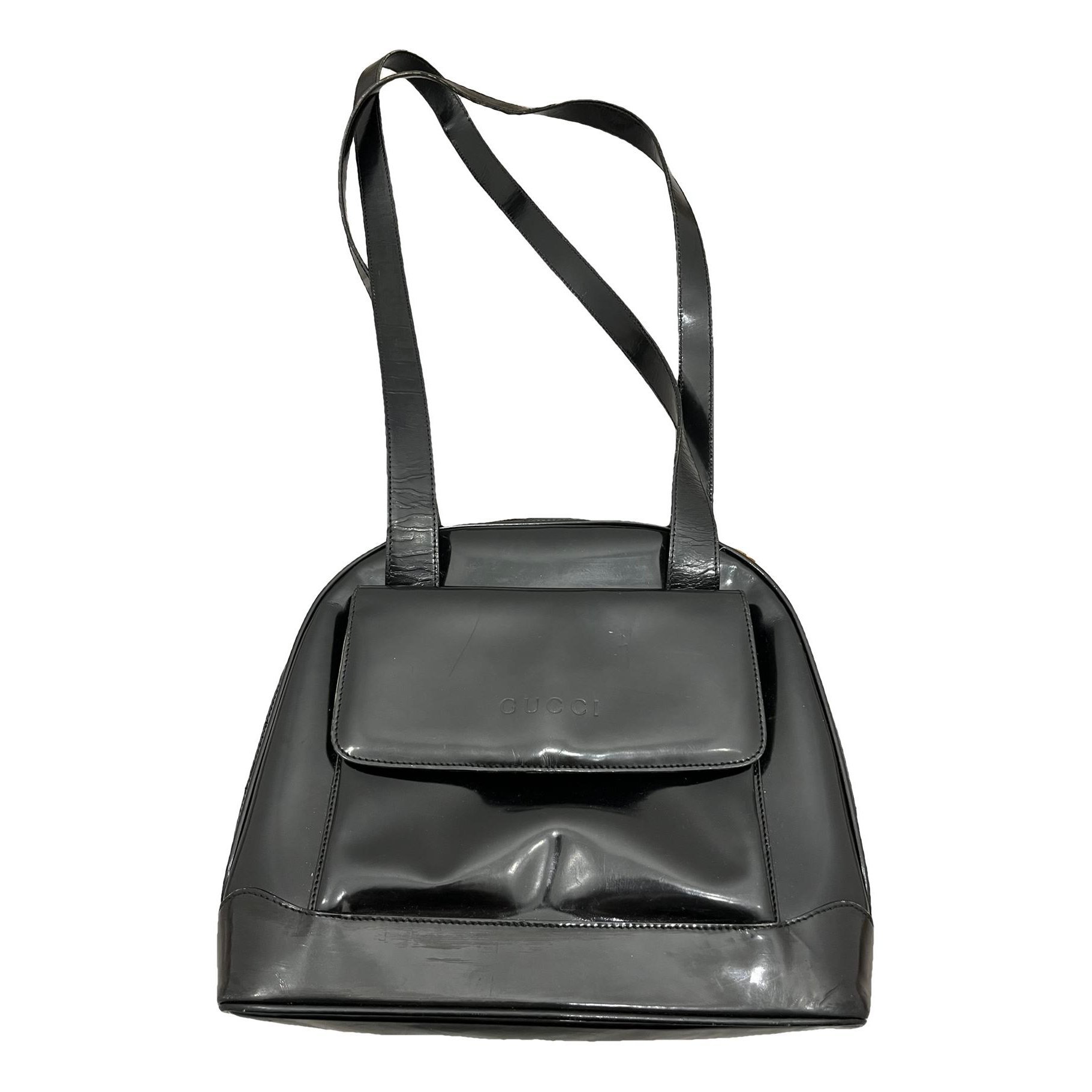 Patent leather handbag
