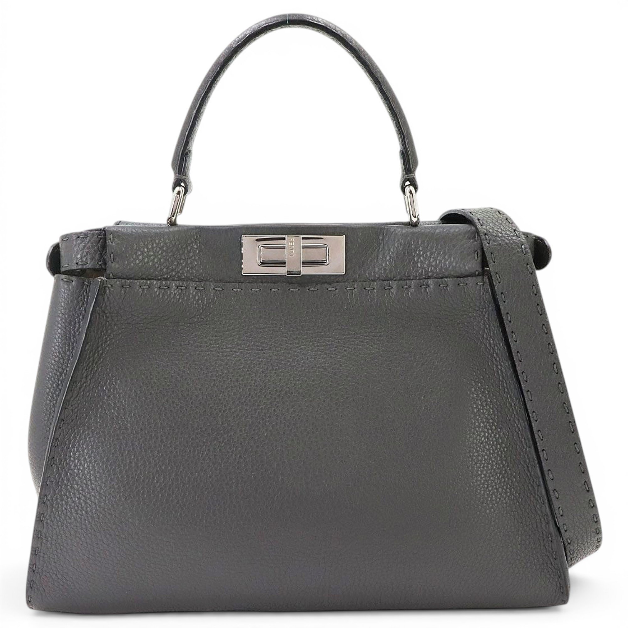 Peekaboo pony-style calfskin handbag