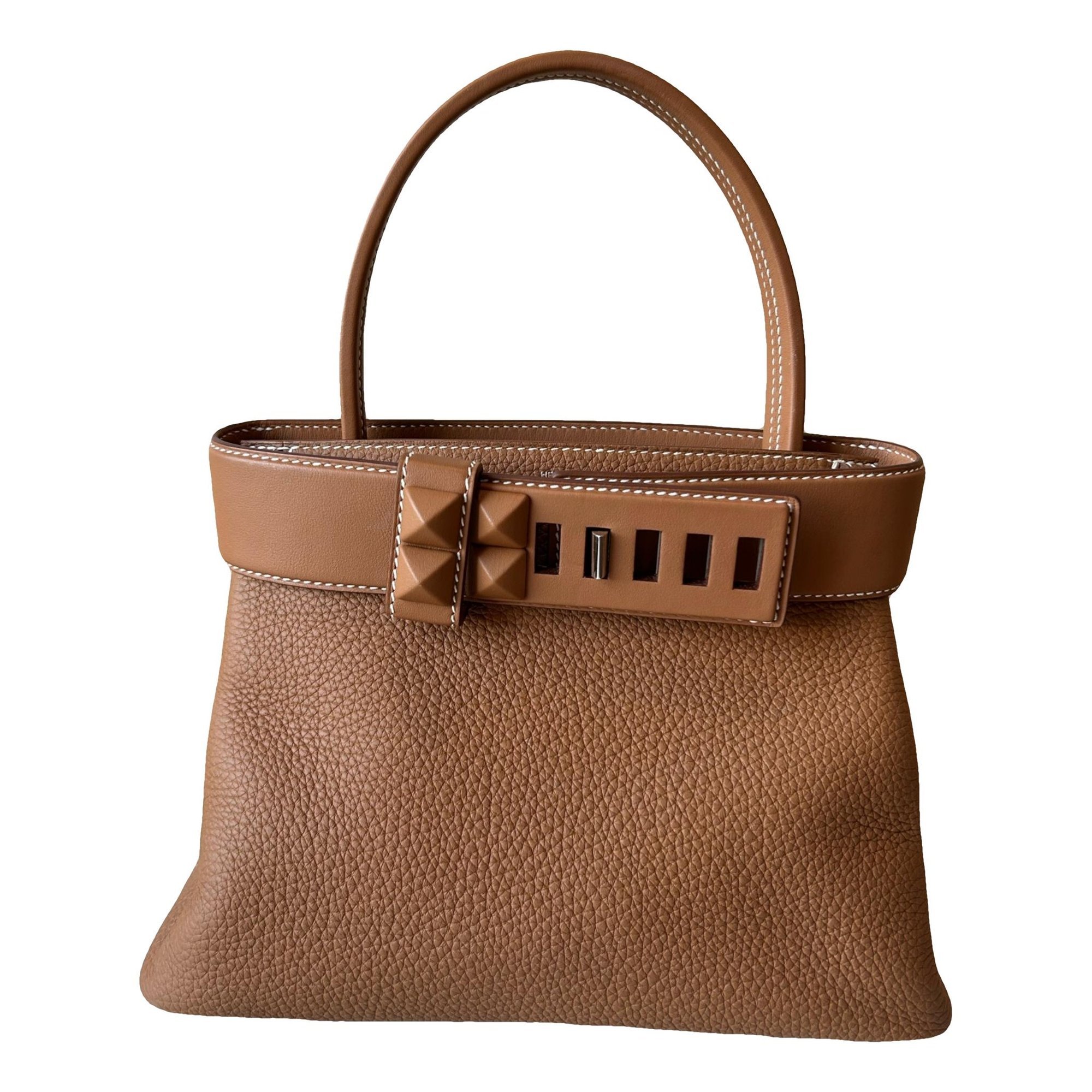 Hermes Medor Handbag Gold Togo Leather