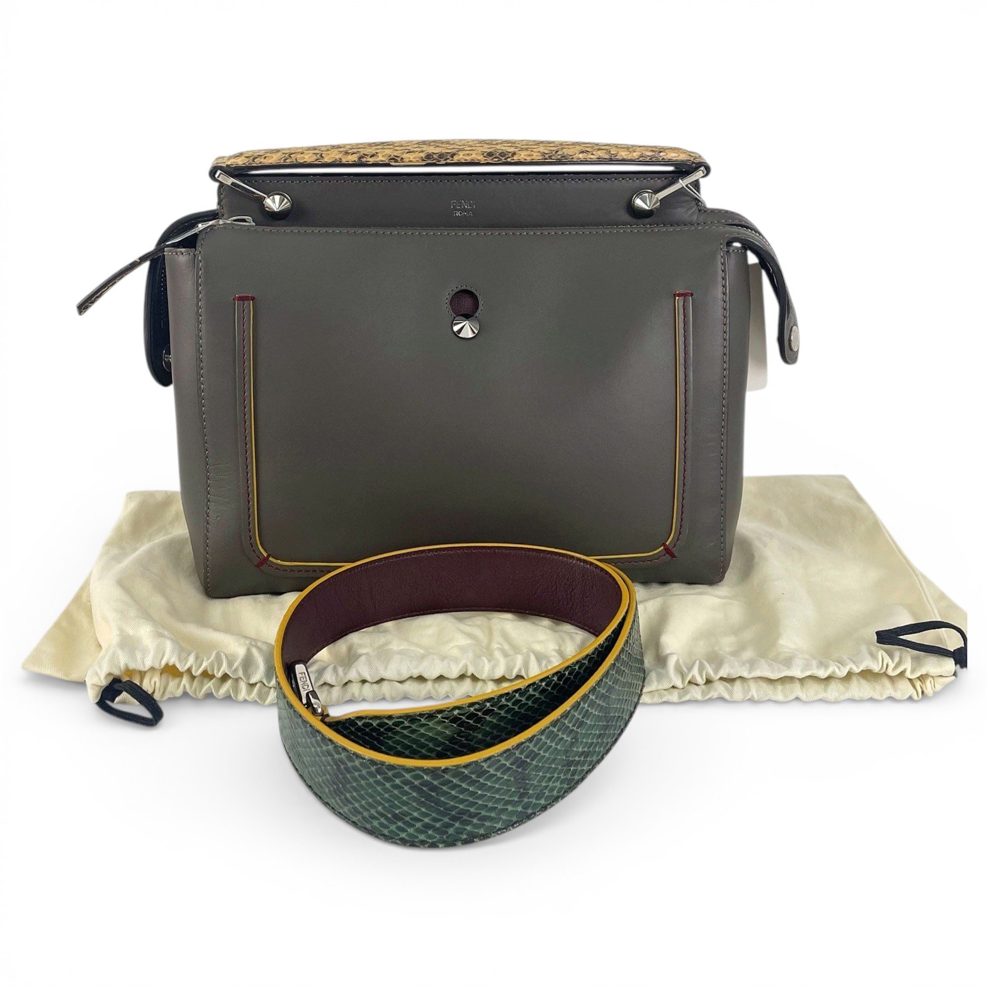 Dot Com leather handbag
