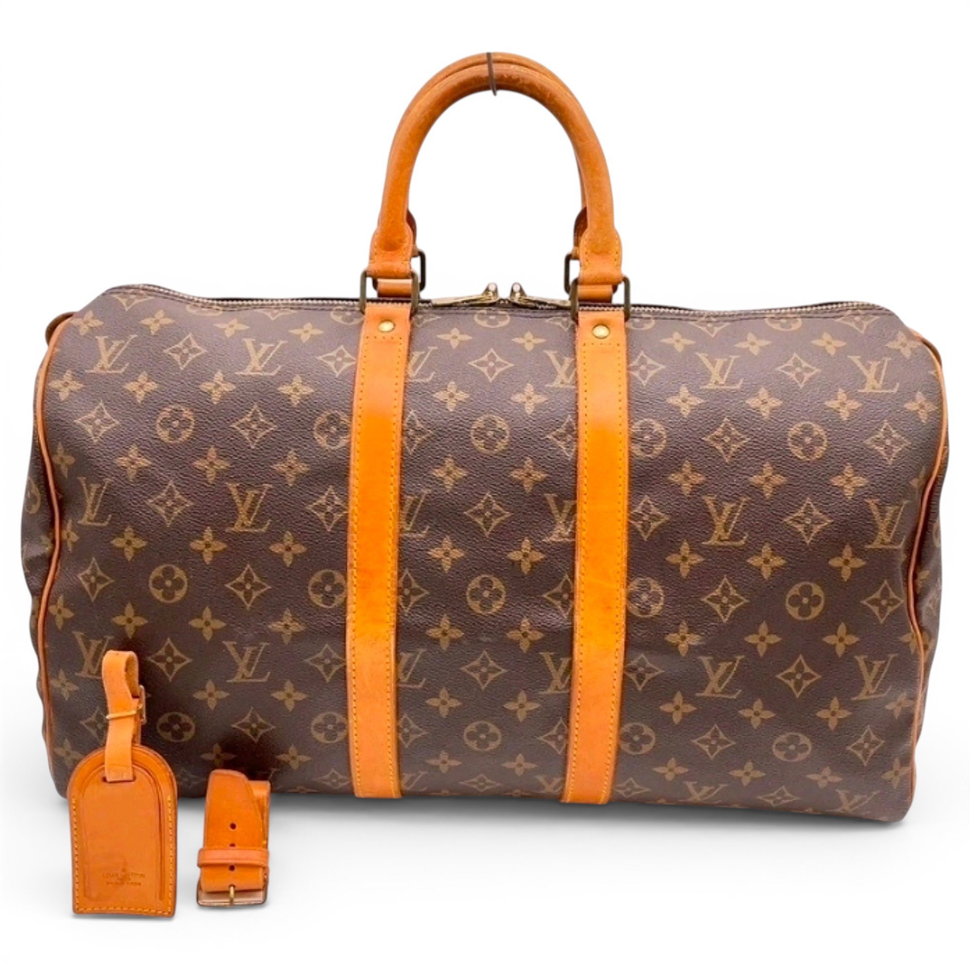 Keepall leather travel bag