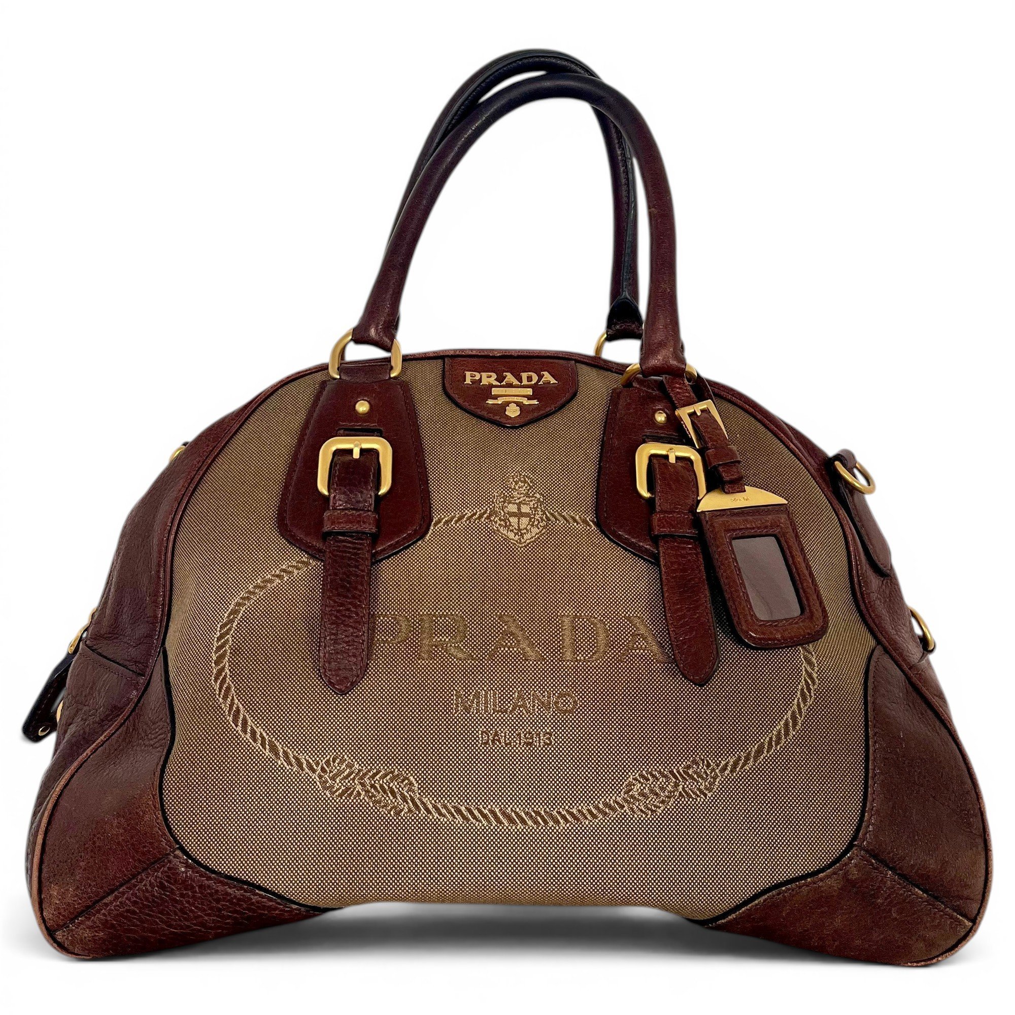 Leather bowling bag