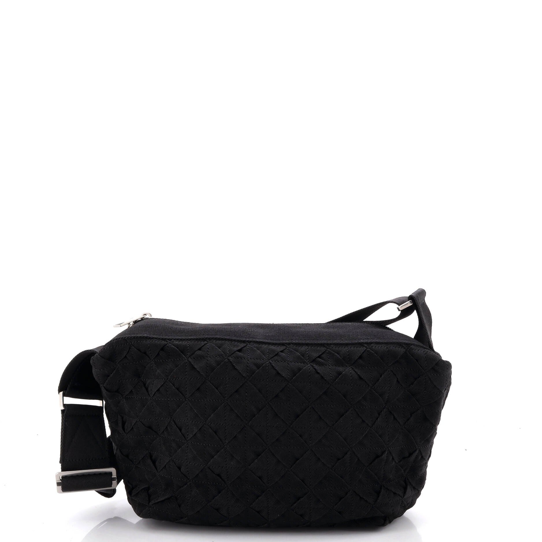 Cassette Zip Crossbody Bag Maxi Intrecciato Webbed Canvas