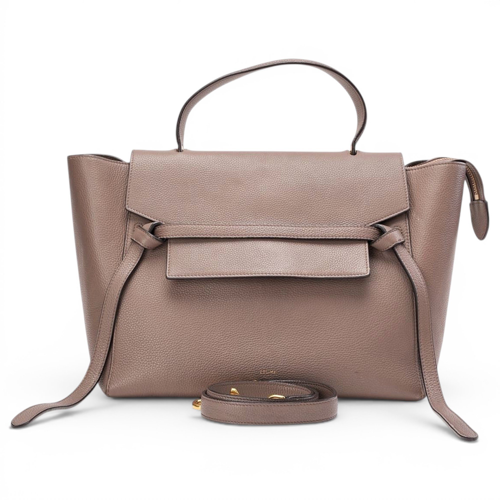 Belt leather handbag