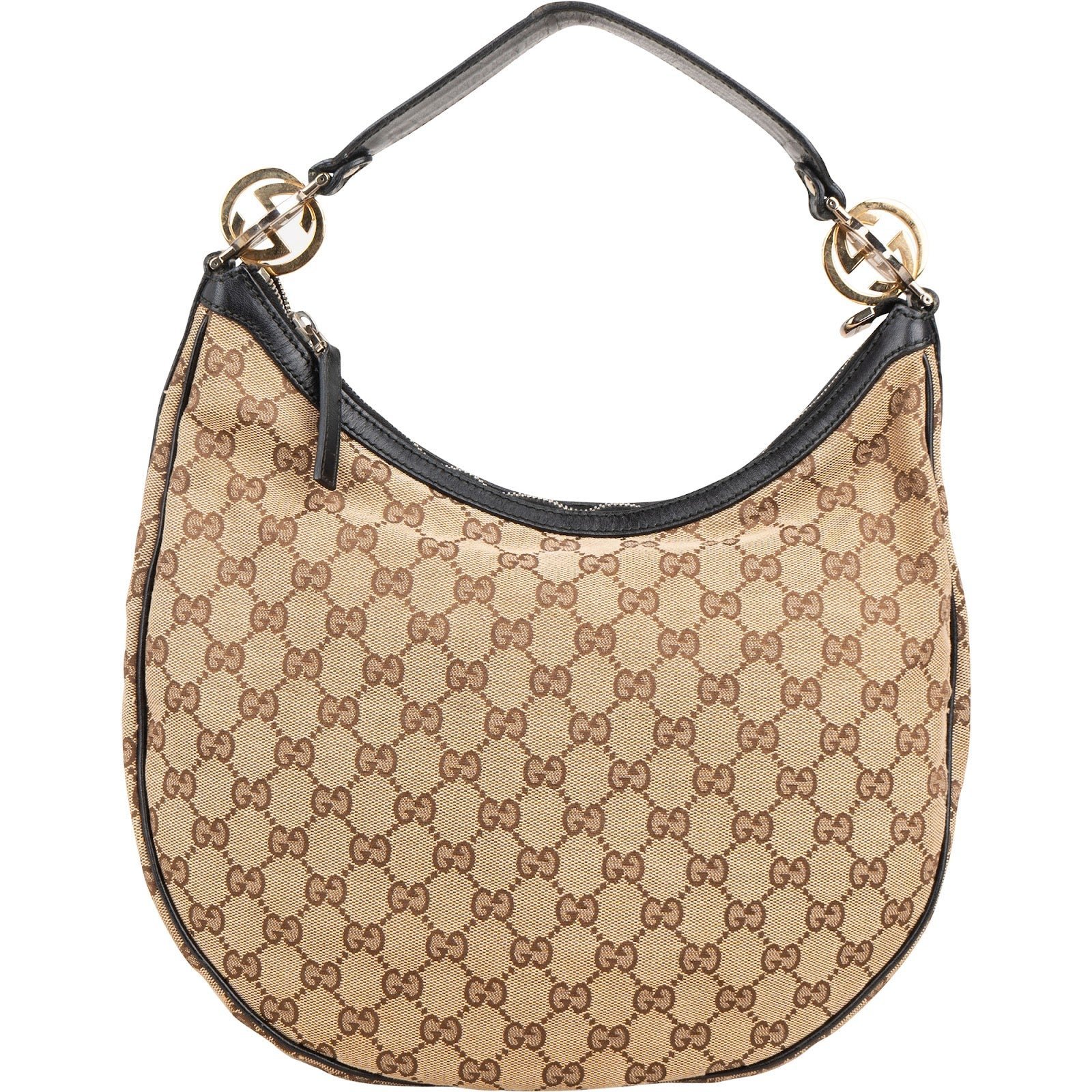Interlocking leather handbag