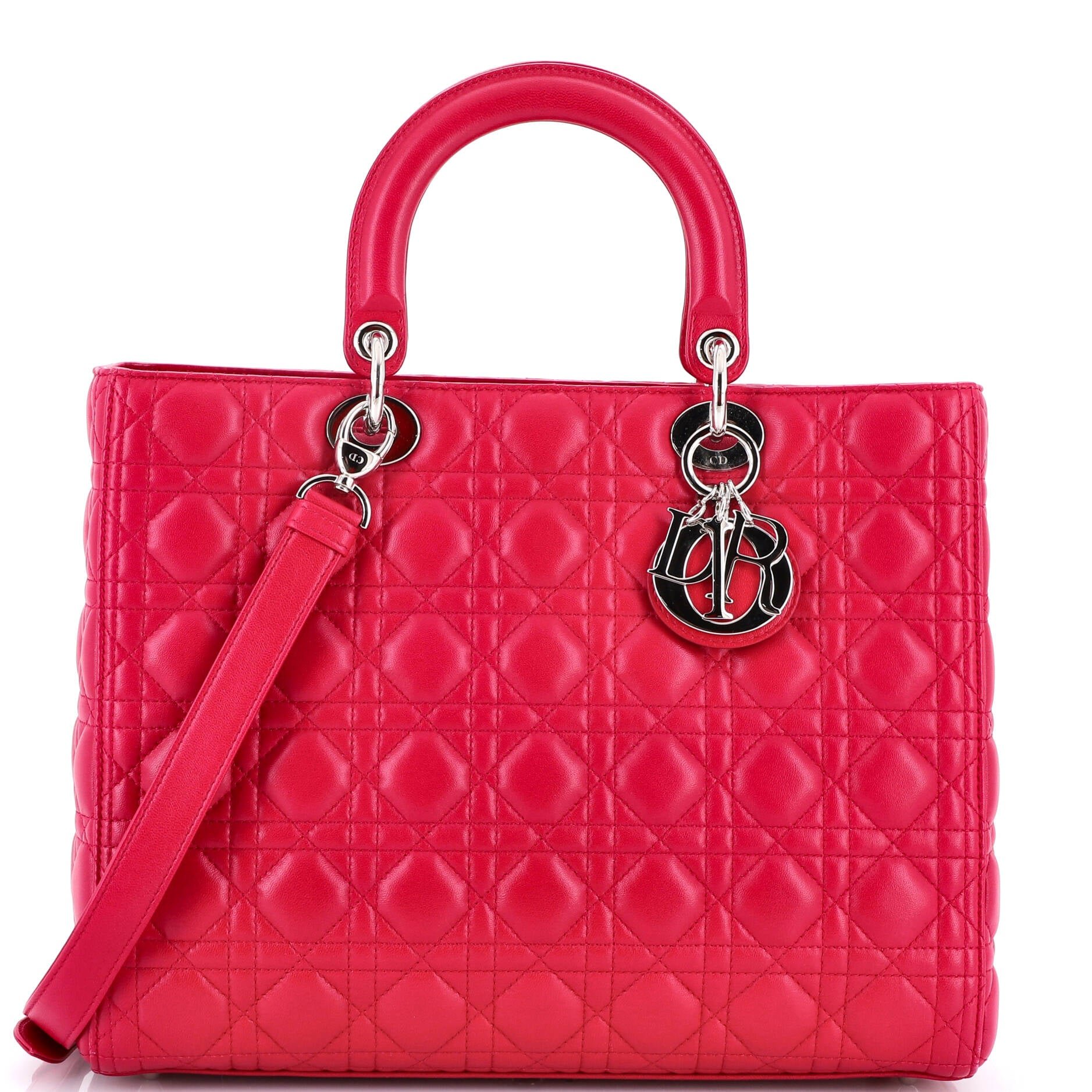 Lady Dior Bag Cannage Quilt Lambskin Large