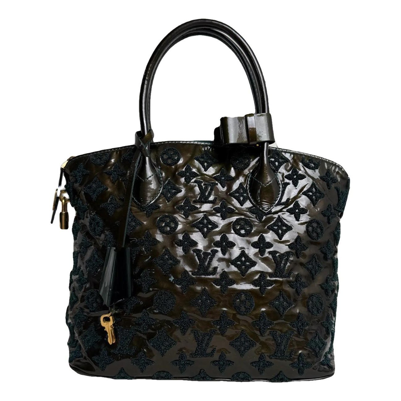 Lockit patent leather handbag