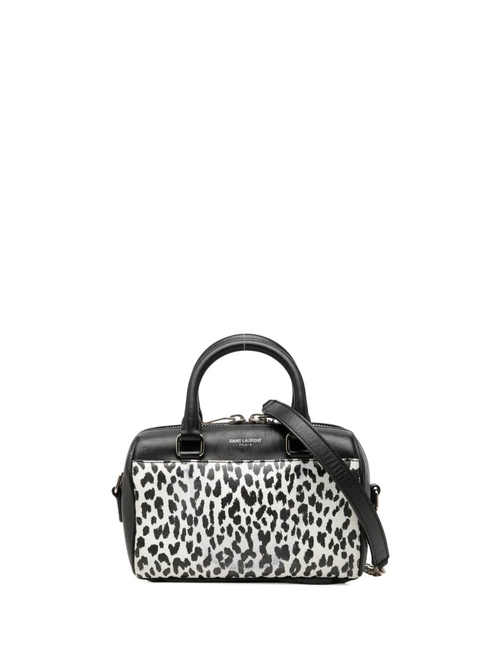 2014 Toy Leather Leopard Print Classic Duffle satchel