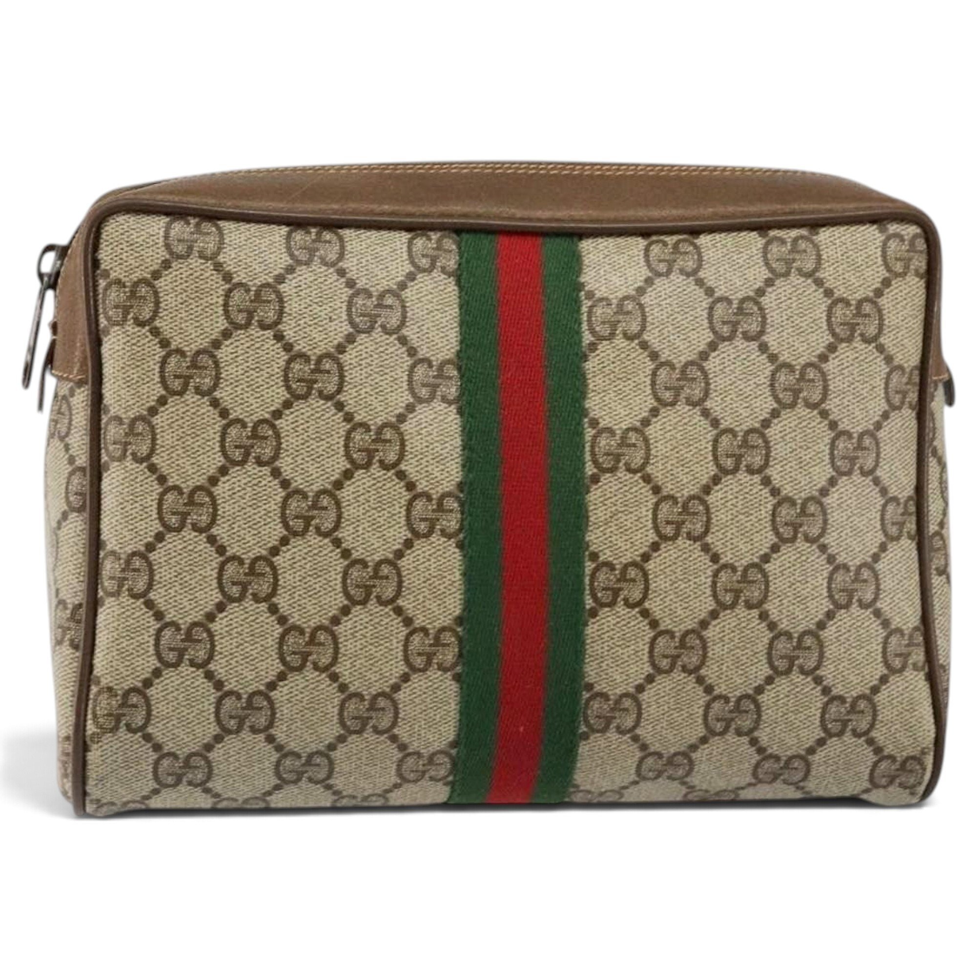 Leather clutch bag
